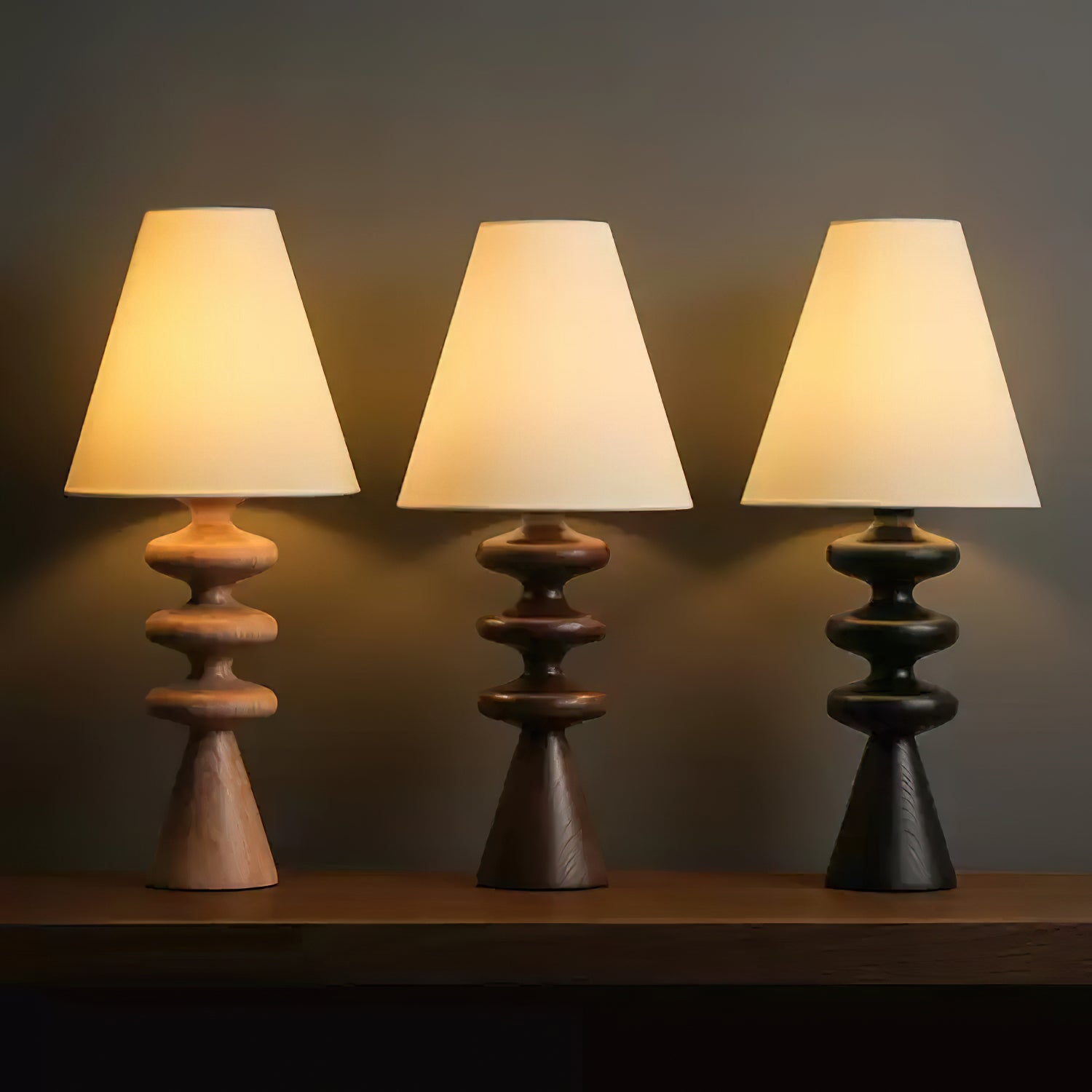 Zelms Modern Wood Table Lamp-Neutral Decor