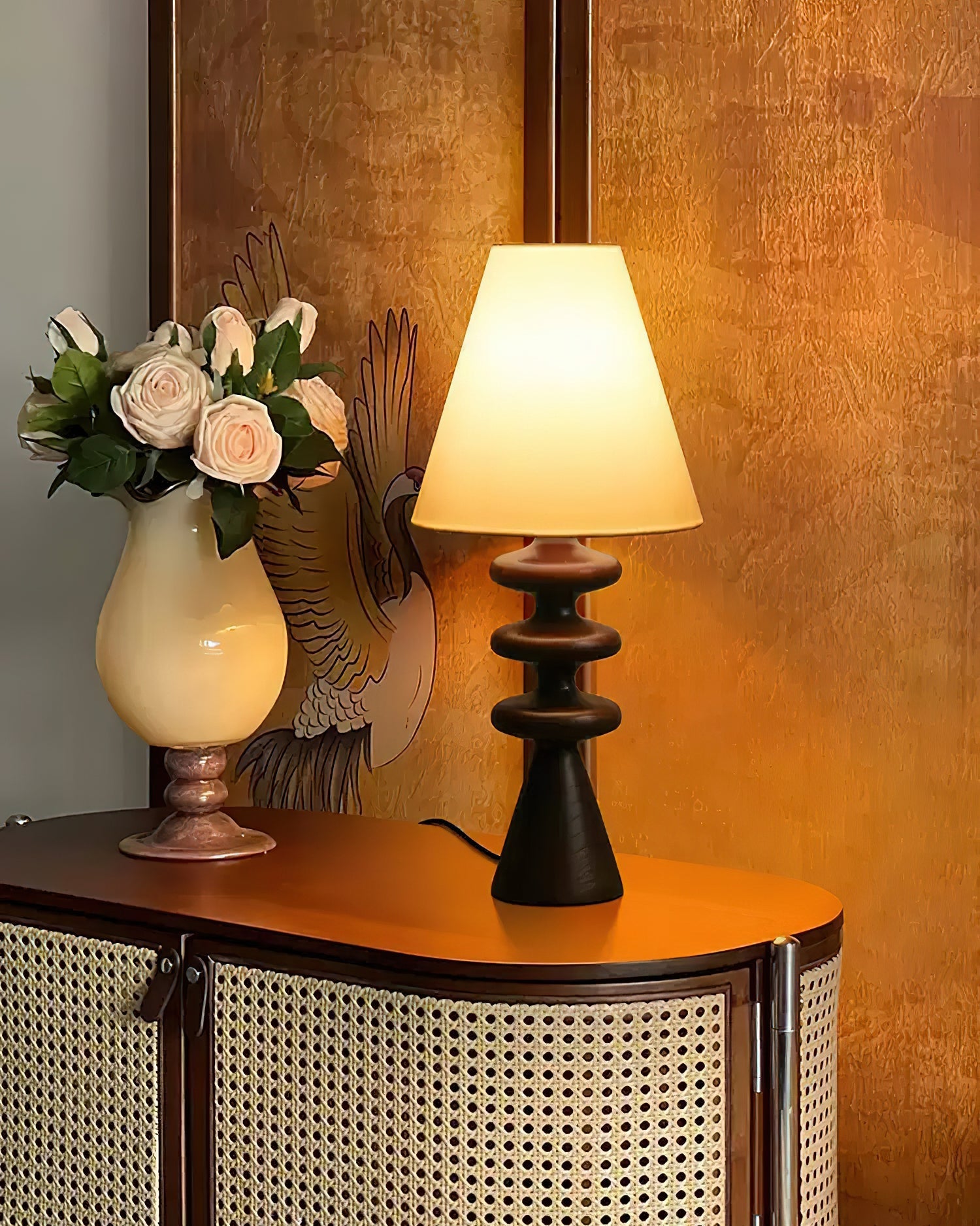 Zelms Modern Wood Table Lamp-Neutral Decor