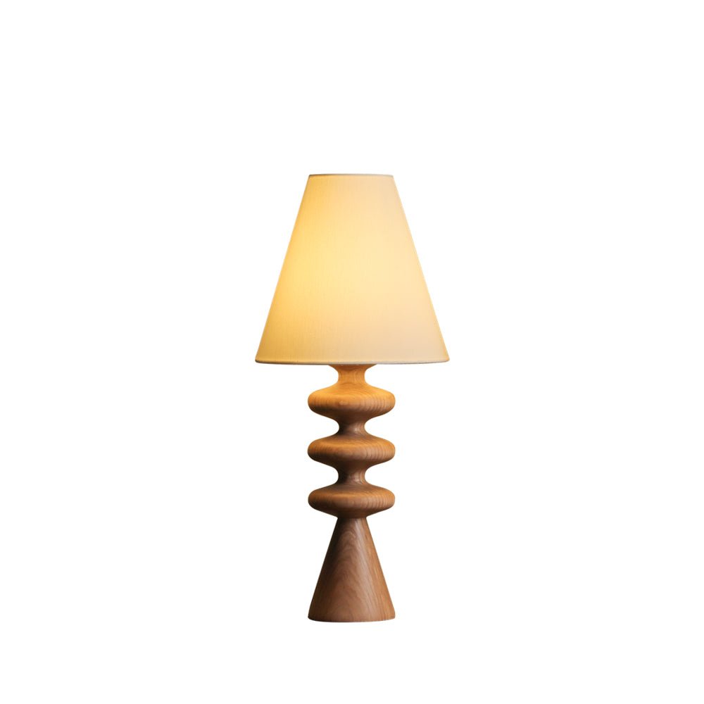 Zelms Modern Wood Table Lamp-Neutral Decor