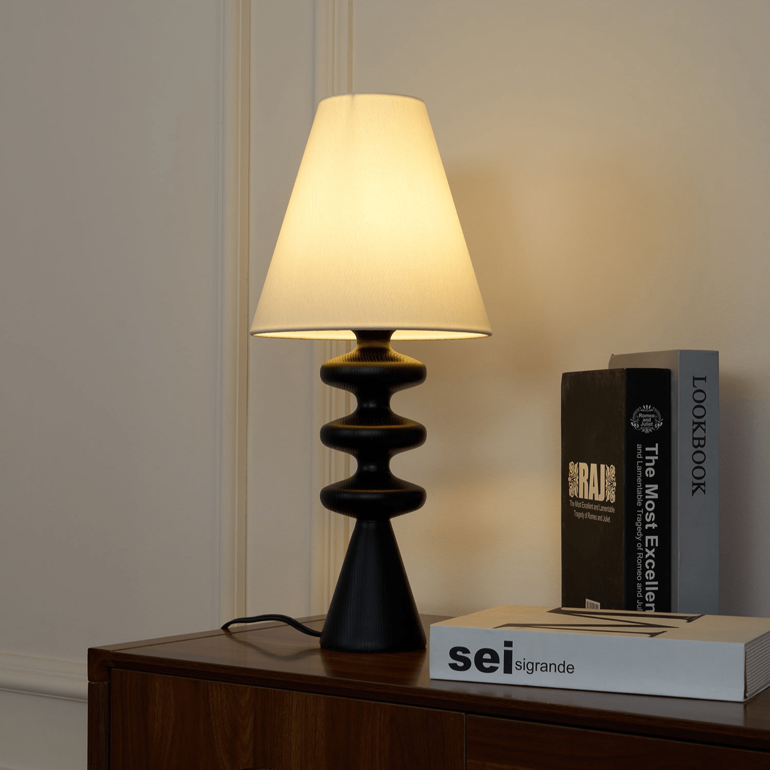 Zelms Modern Wood Table Lamp-Neutral Decor