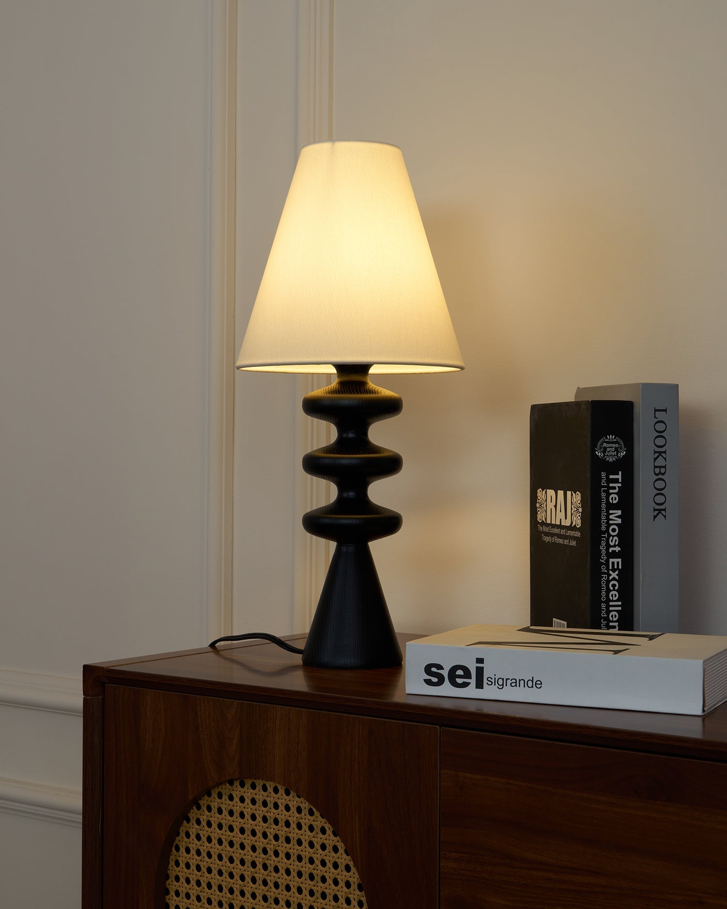 Zelms Modern Wood Table Lamp-Neutral Decor