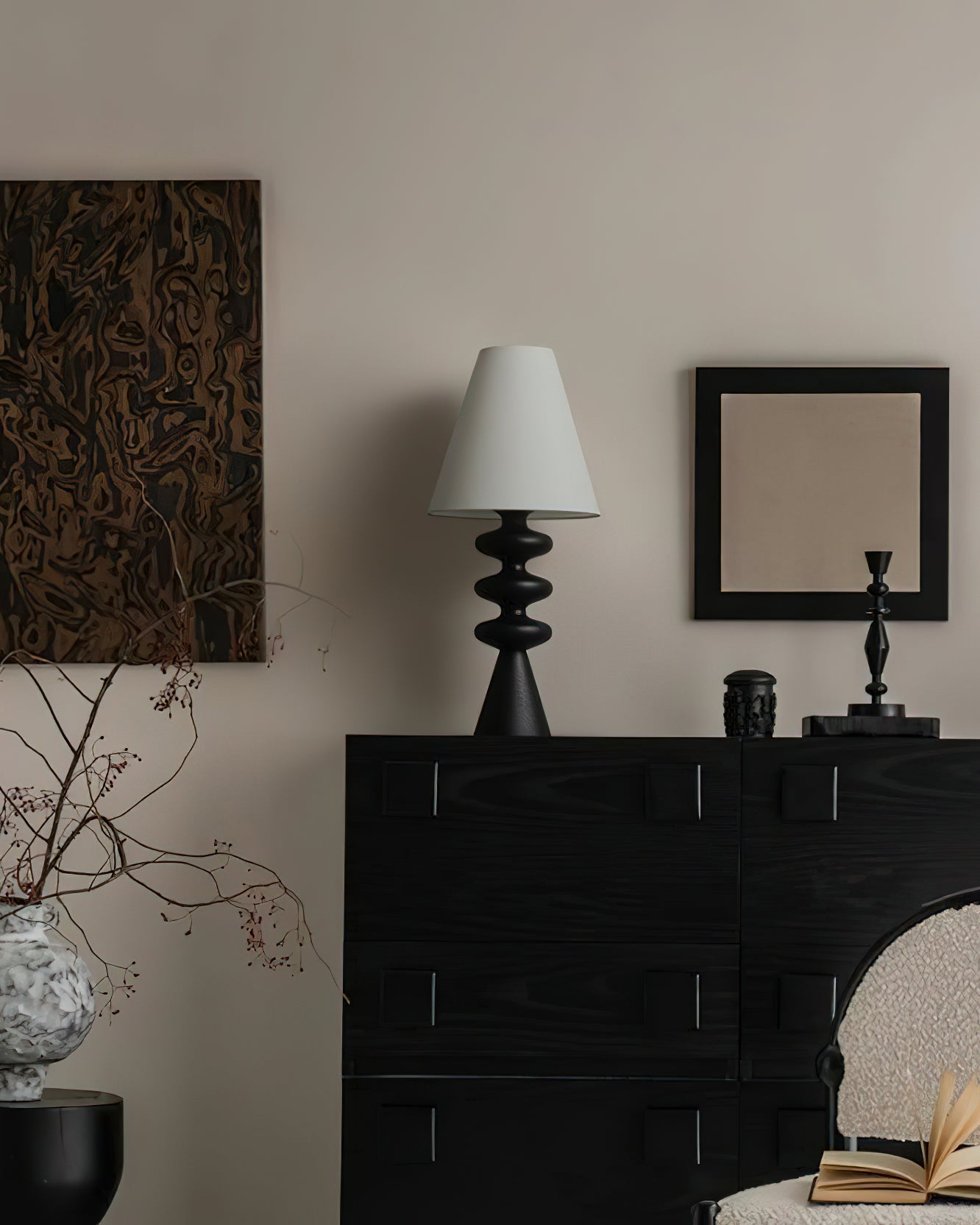 Zelms Modern Wood Table Lamp-Neutral Decor