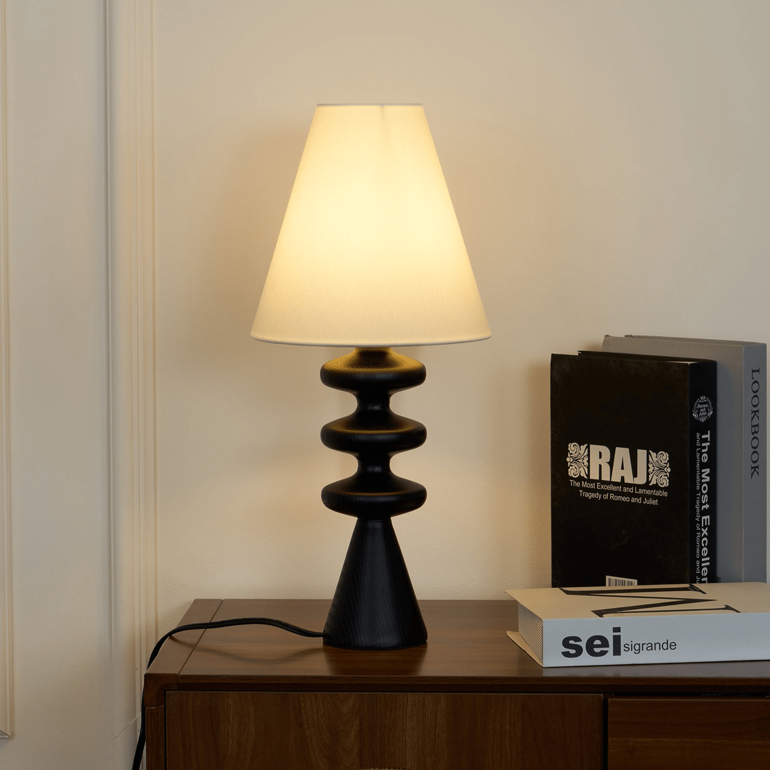 Zelms Modern Wood Table Lamp-Neutral Decor