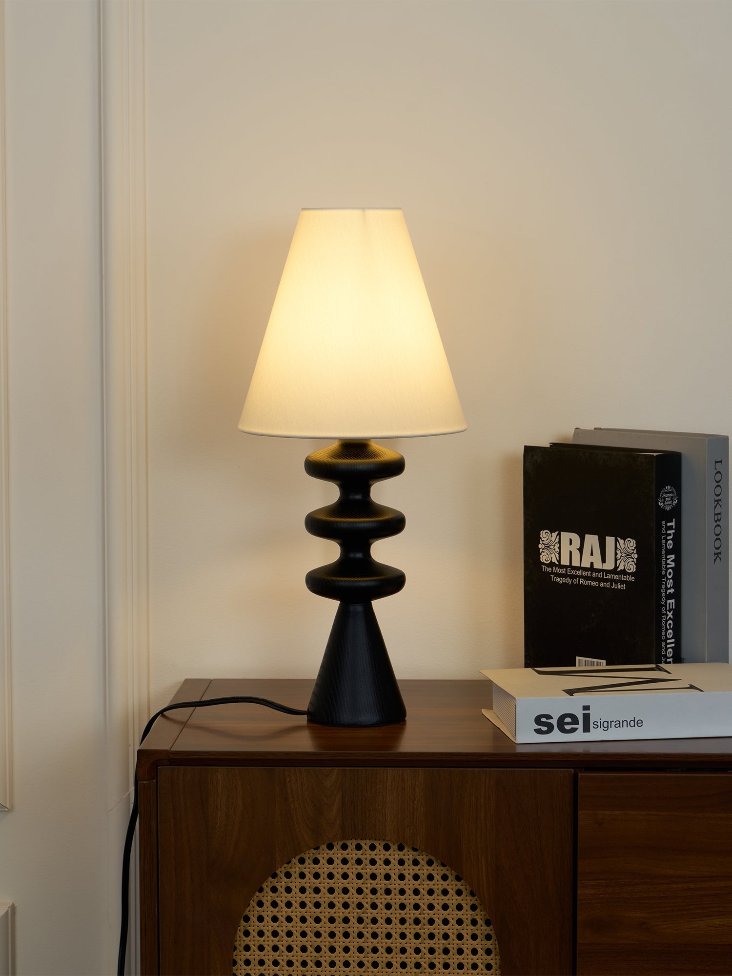 Zelms Modern Wood Table Lamp-Neutral Decor