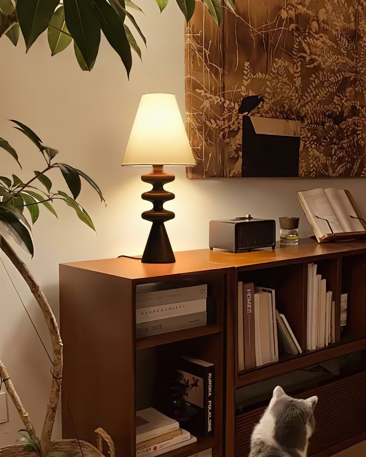 Zelms Modern Wood Table Lamp-Neutral Decor