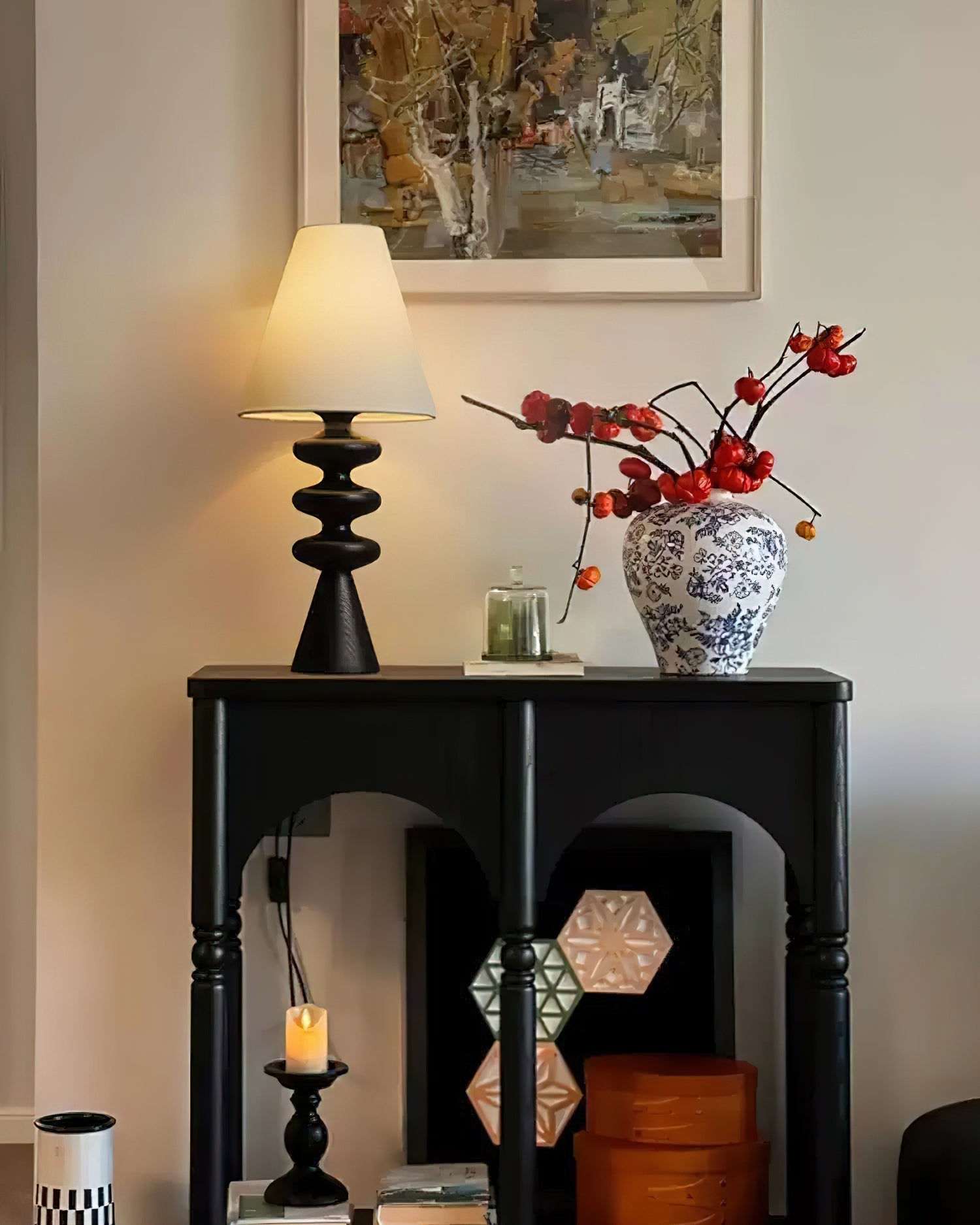 Zelms Modern Wood Table Lamp-Neutral Decor
