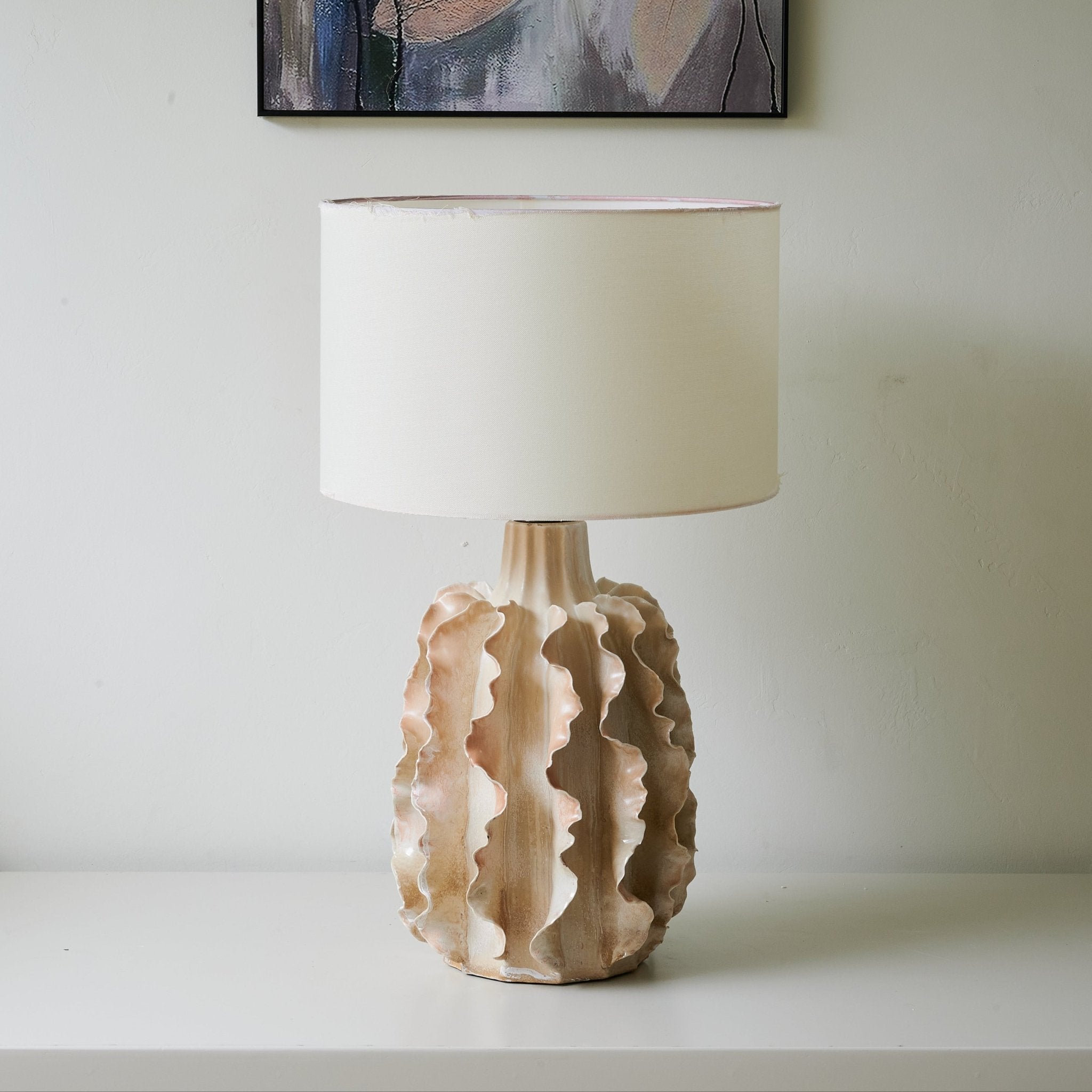 Charles Luxury Ceramics Table Lamp-Neutral Decor