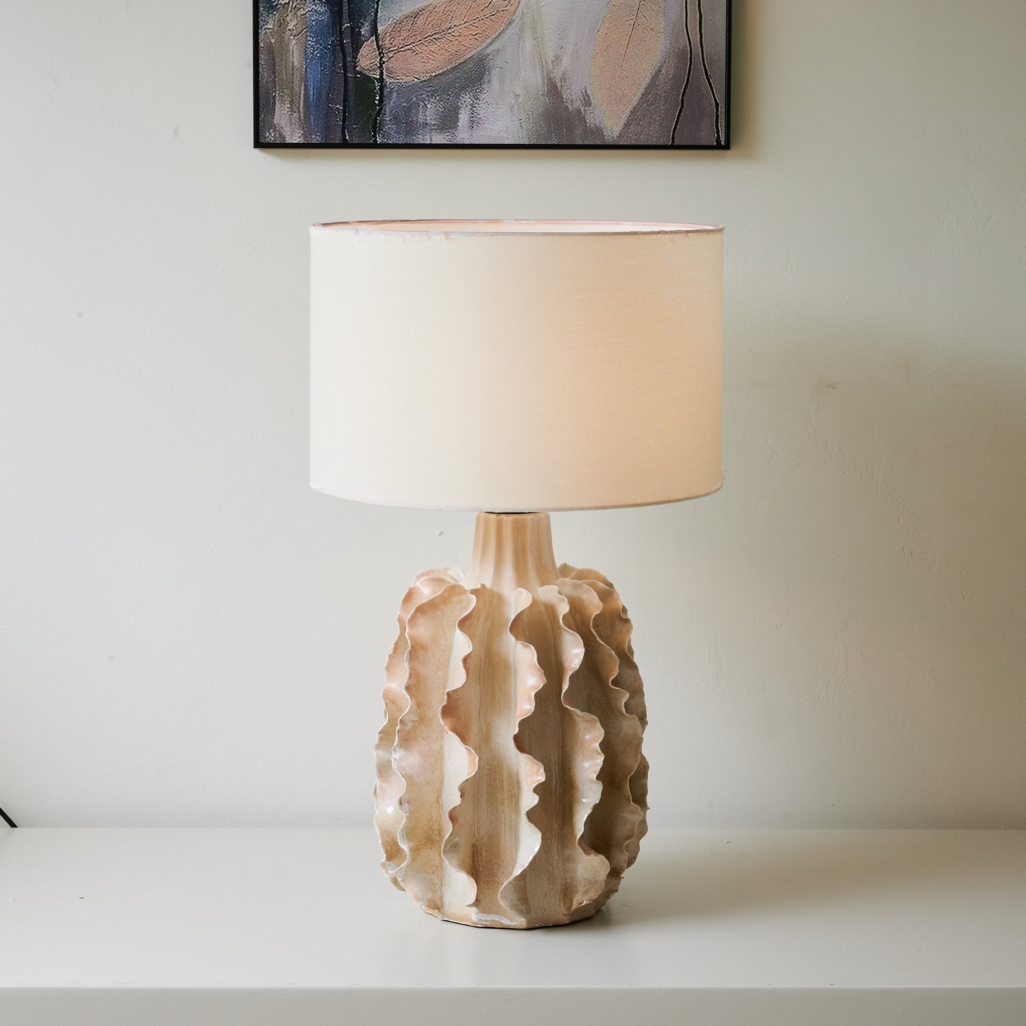 Charles Luxury Ceramics Table Lamp-Neutral Decor
