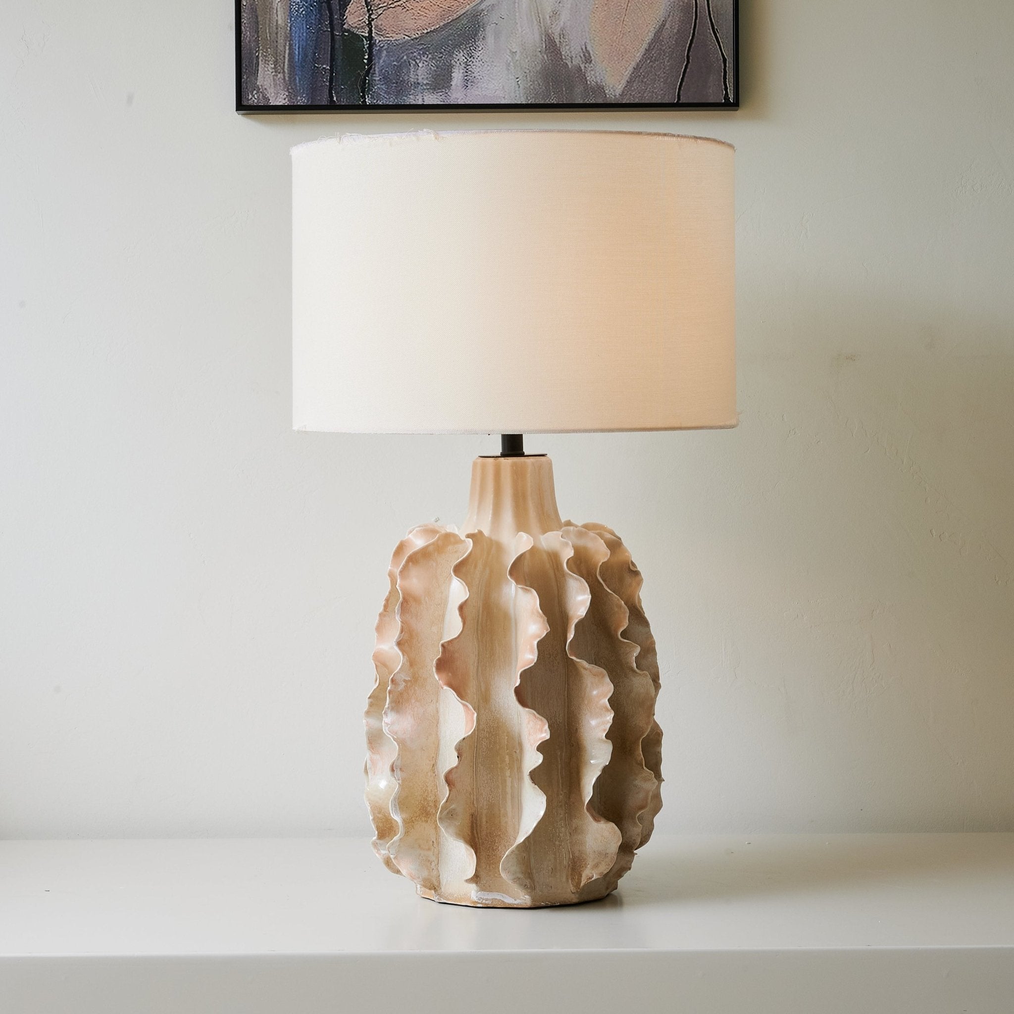Charles Luxury Ceramics Table Lamp-Neutral Decor