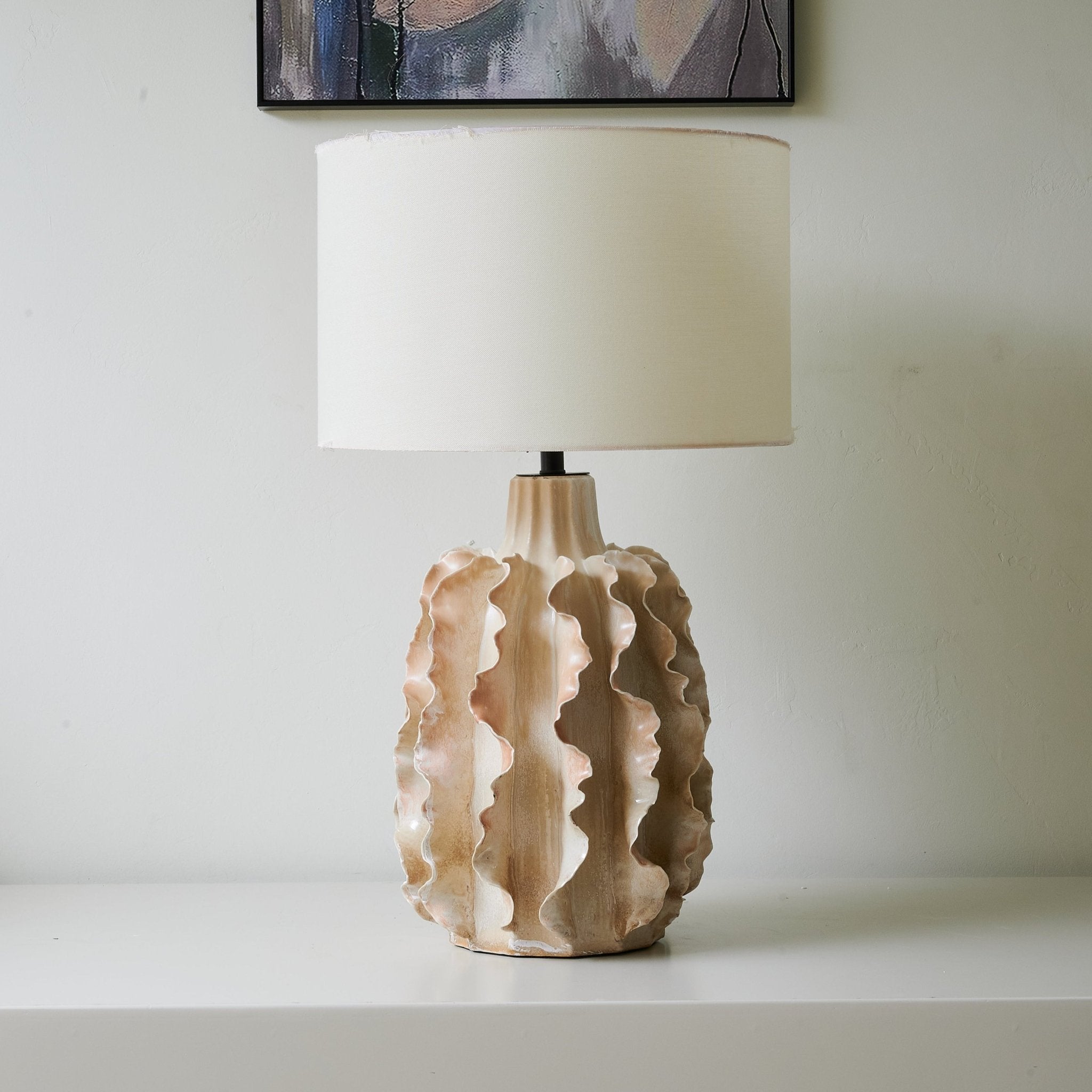 Charles Luxury Ceramics Table Lamp-Neutral Decor