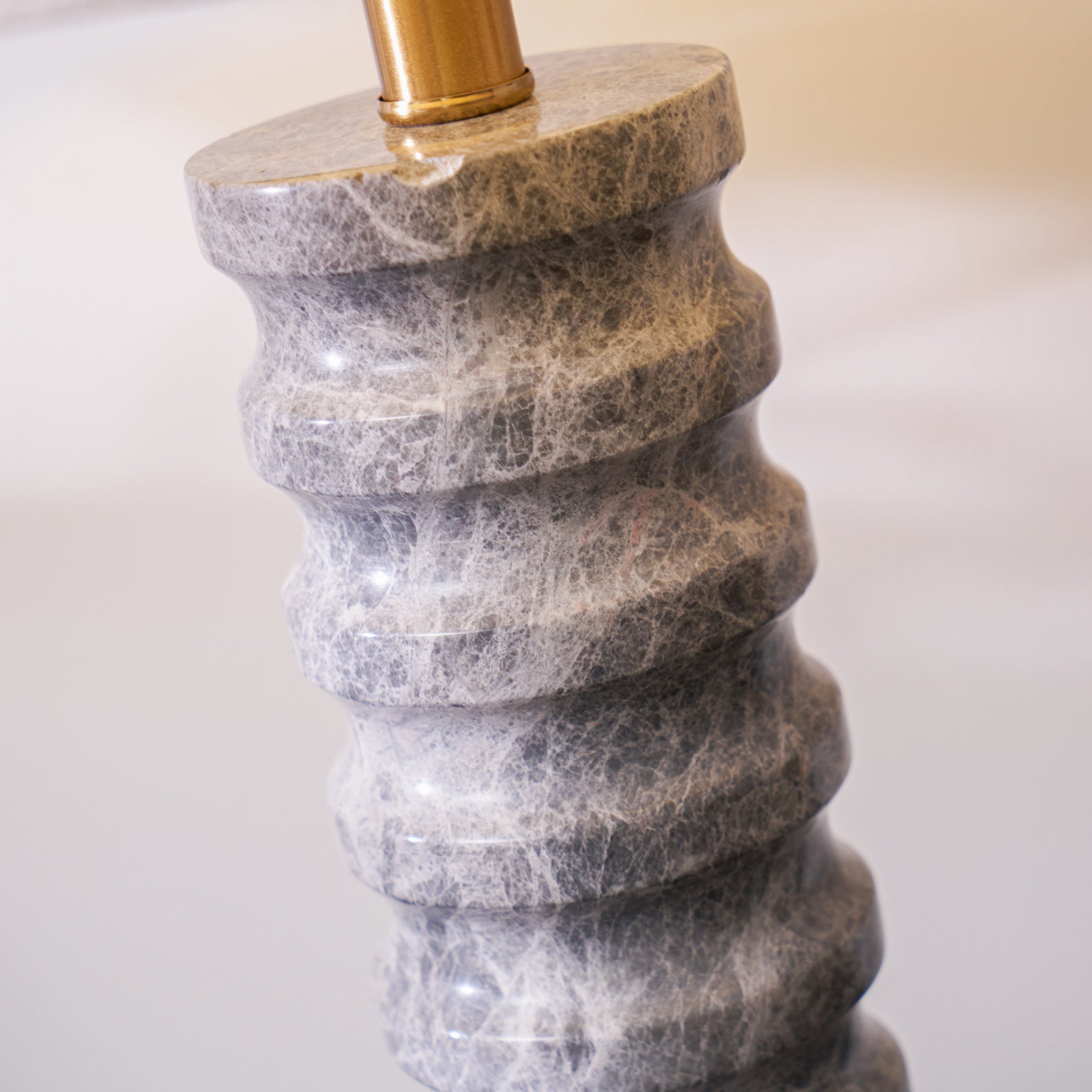 Spira Modern Stone Table Lamp-Neutral Decor