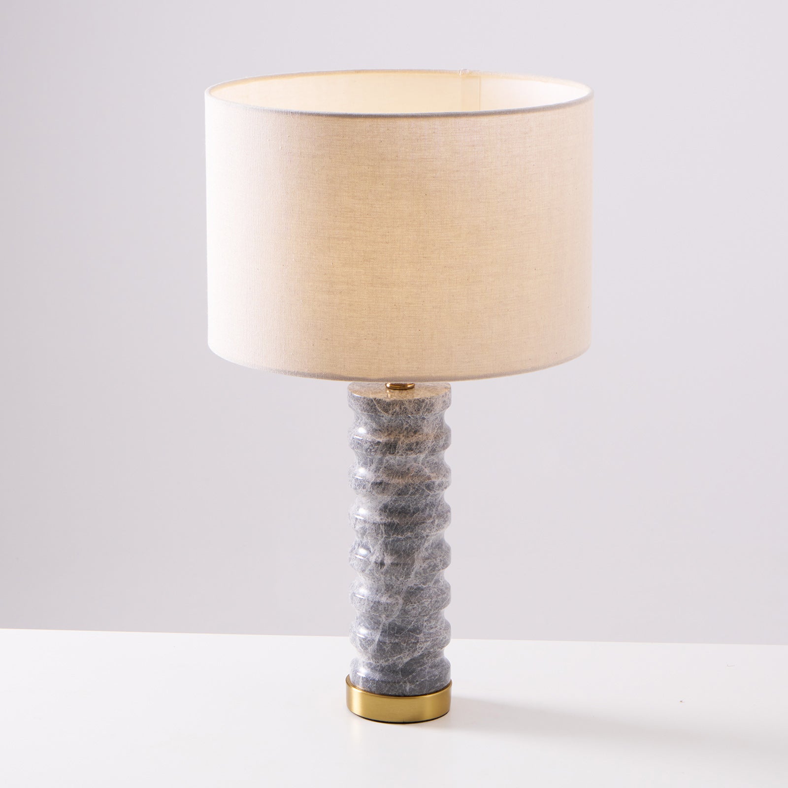 Spira Modern Stone Table Lamp-Neutral Decor