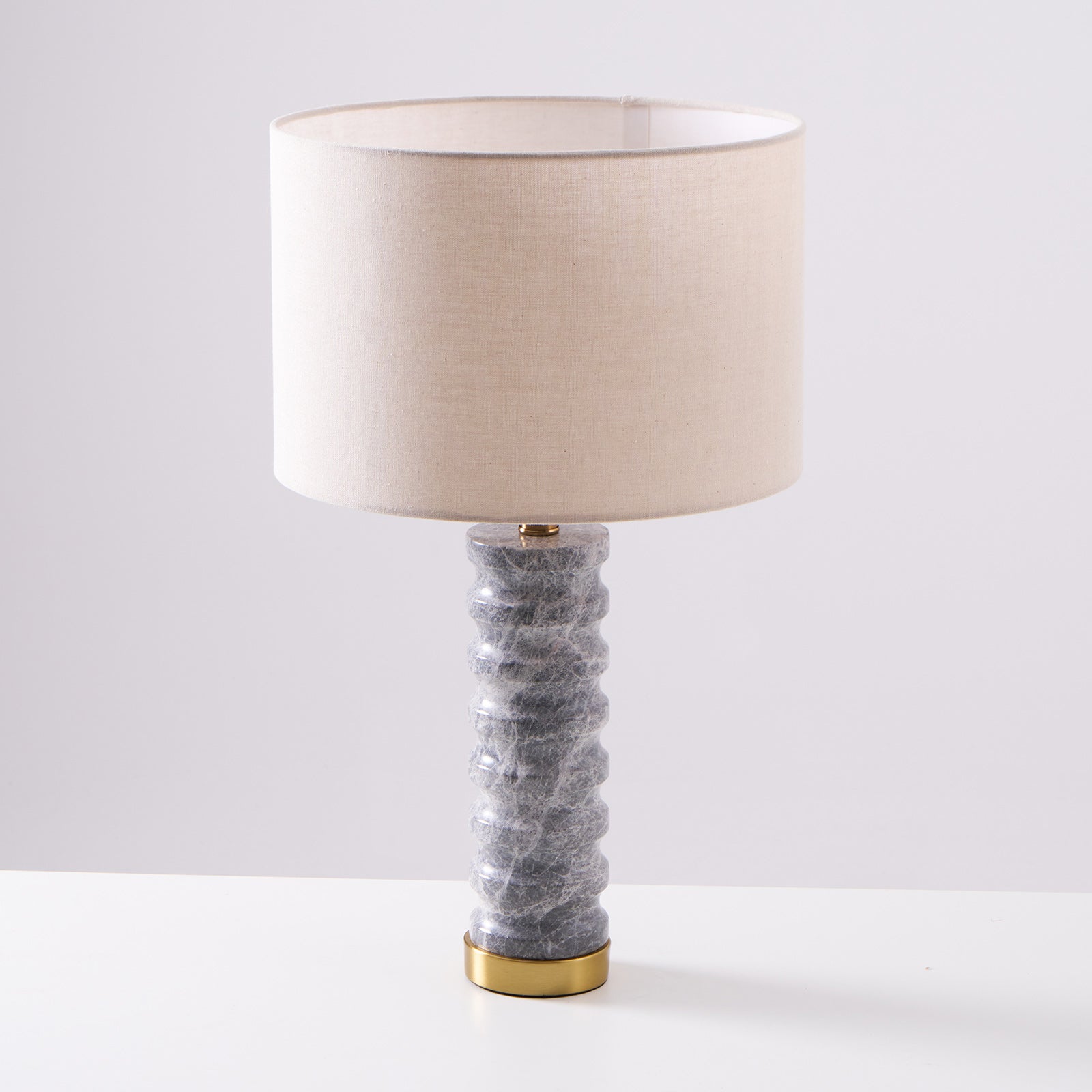 Spira Modern Stone Table Lamp-Neutral Decor