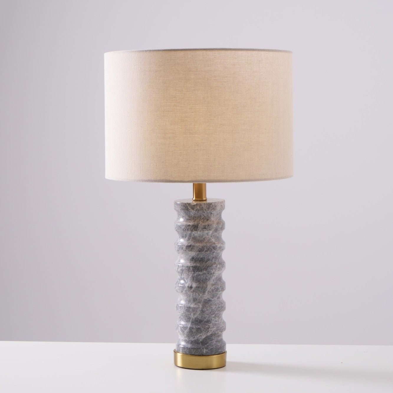 Spira Modern Stone Table Lamp-Neutral Decor
