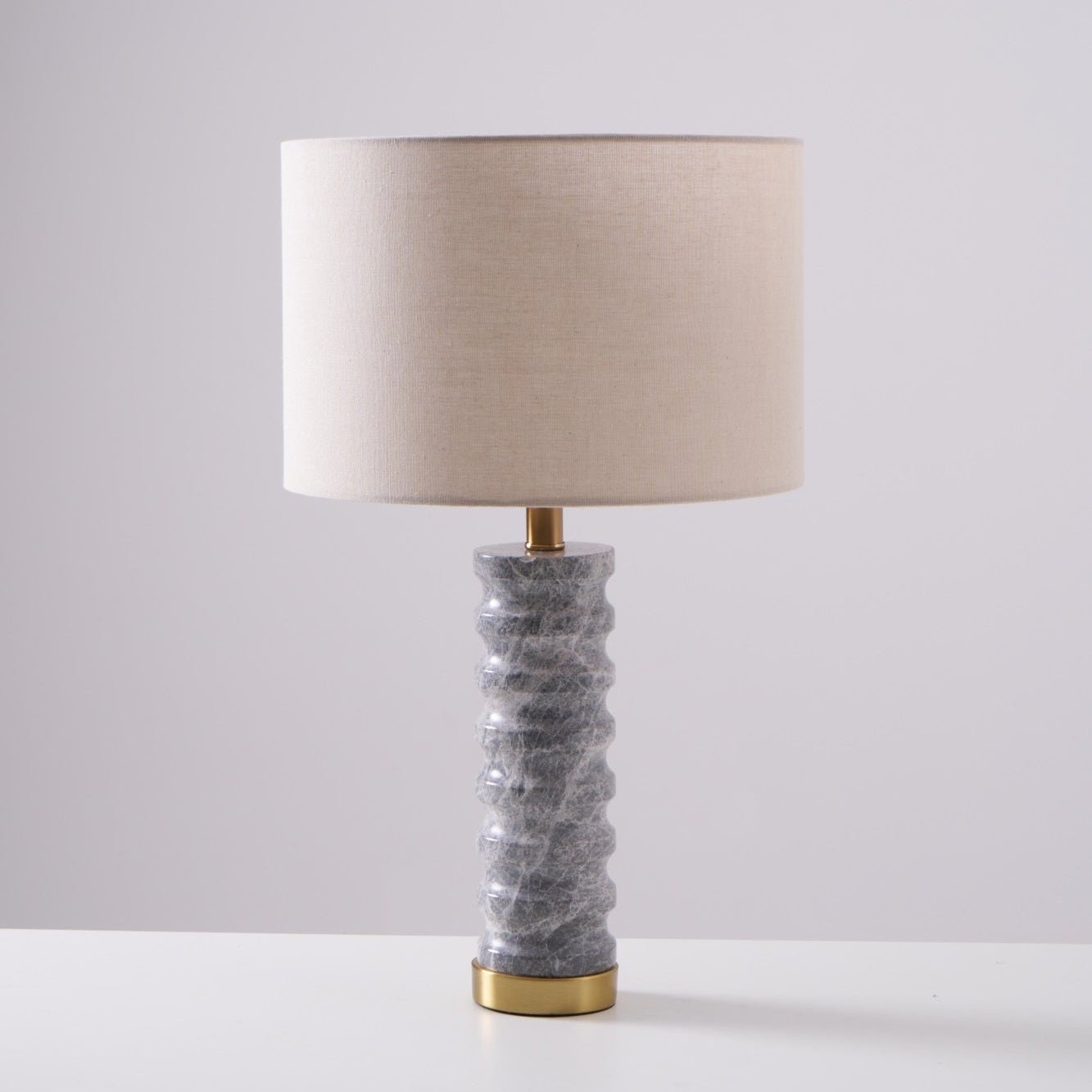 Spira Modern Stone Table Lamp-Neutral Decor