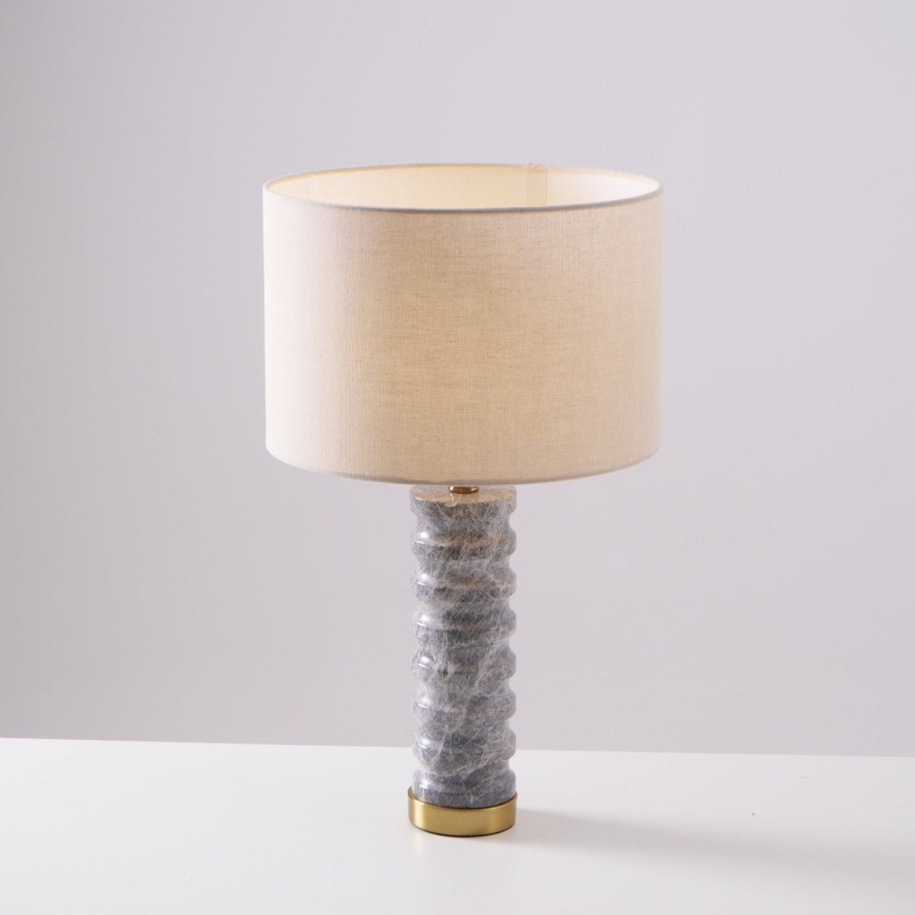 Spira Modern Stone Table Lamp-Neutral Decor