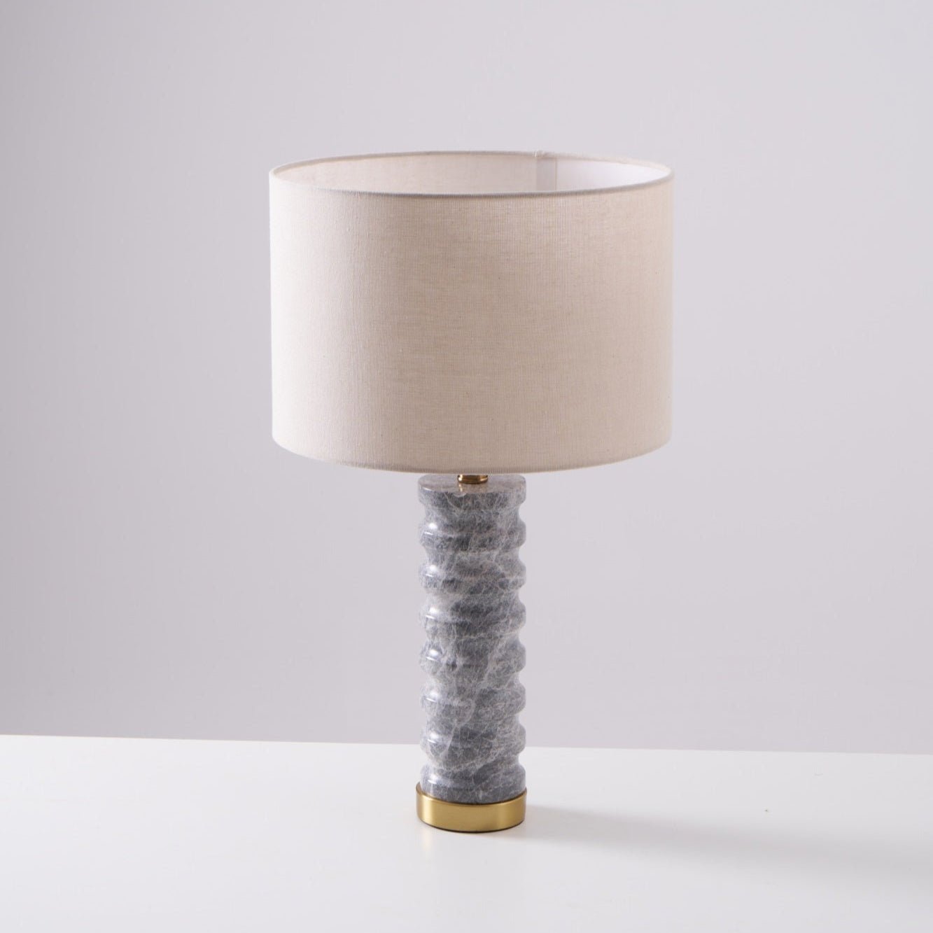 Spira Modern Stone Table Lamp-Neutral Decor