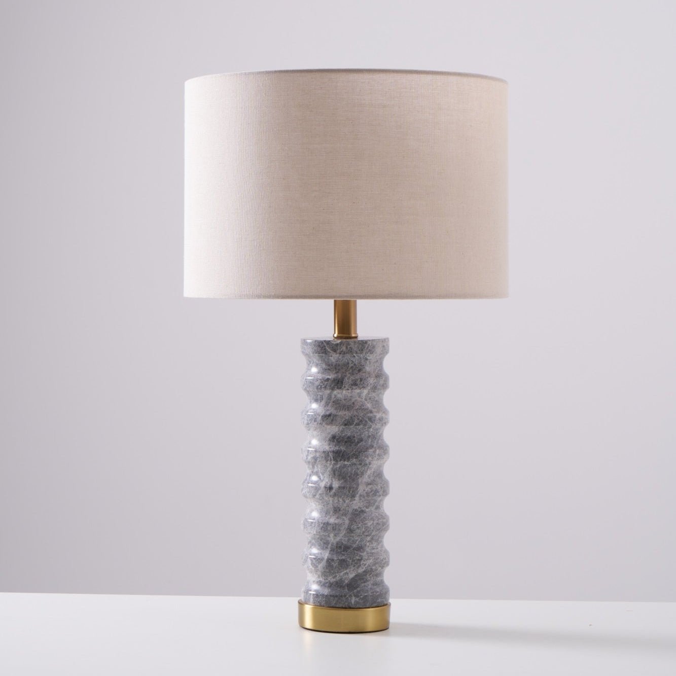 Spira Modern Stone Table Lamp-Neutral Decor