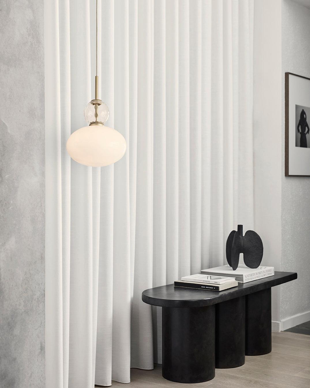 Orbelin Glass and Brass Pendant Lamp