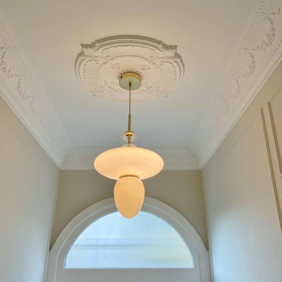 Orbelin Glass and Brass Pendant Lamp