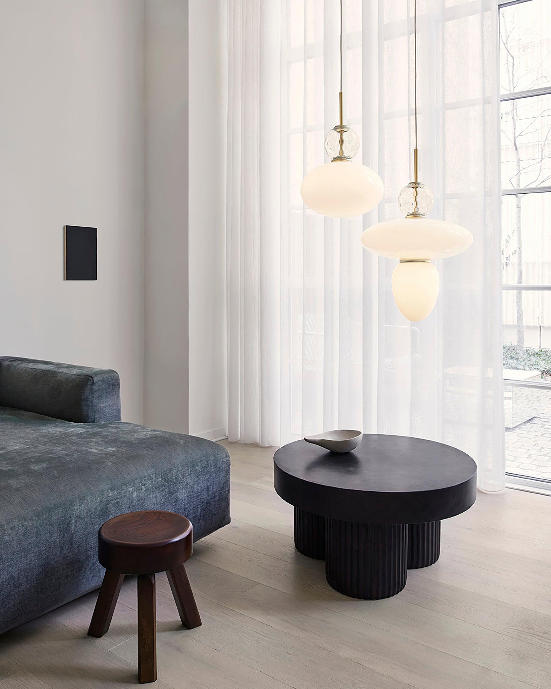 Orbelin Glass and Brass Pendant Lamp