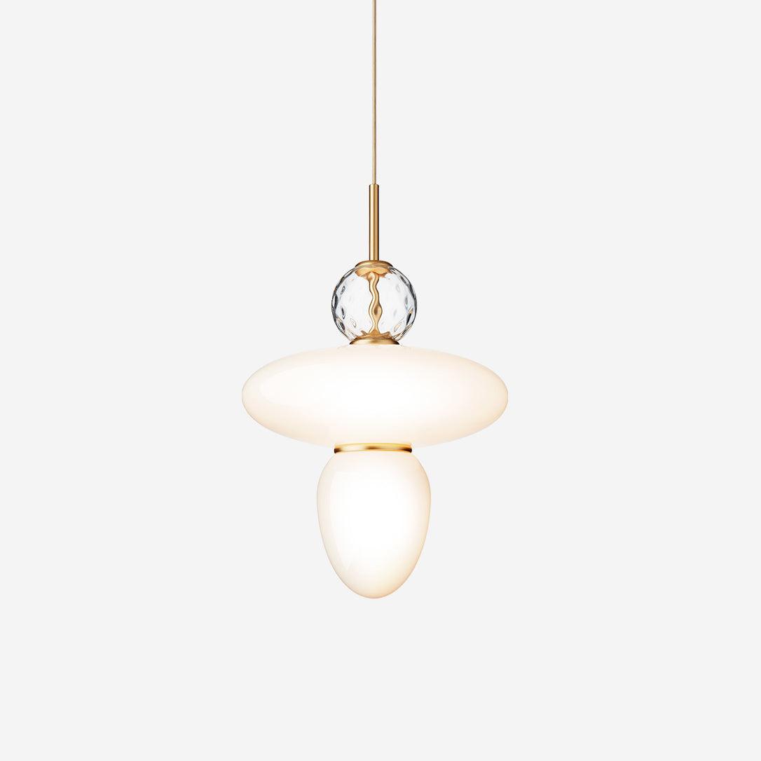 Orbelin Glass and Brass Pendant Lamp
