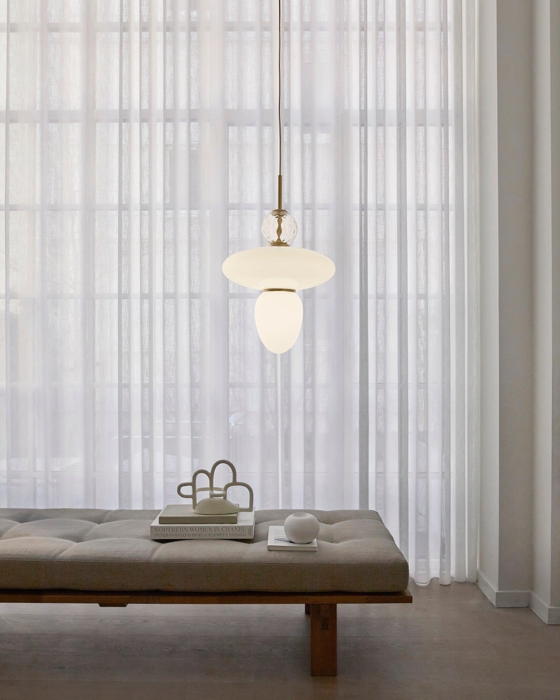 Orbelin Glass and Brass Pendant Lamp