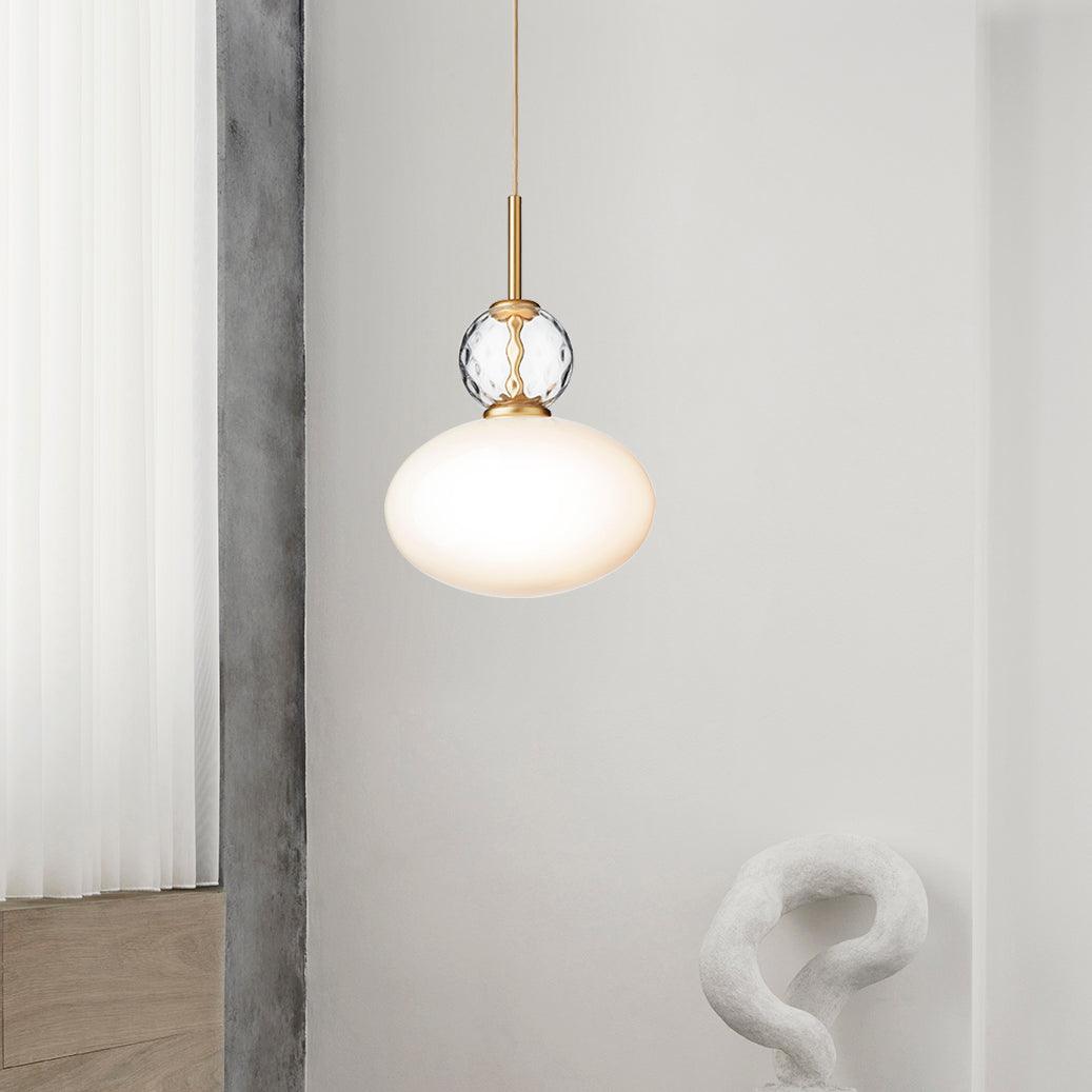 Orbelin Glass and Brass Pendant Lamp