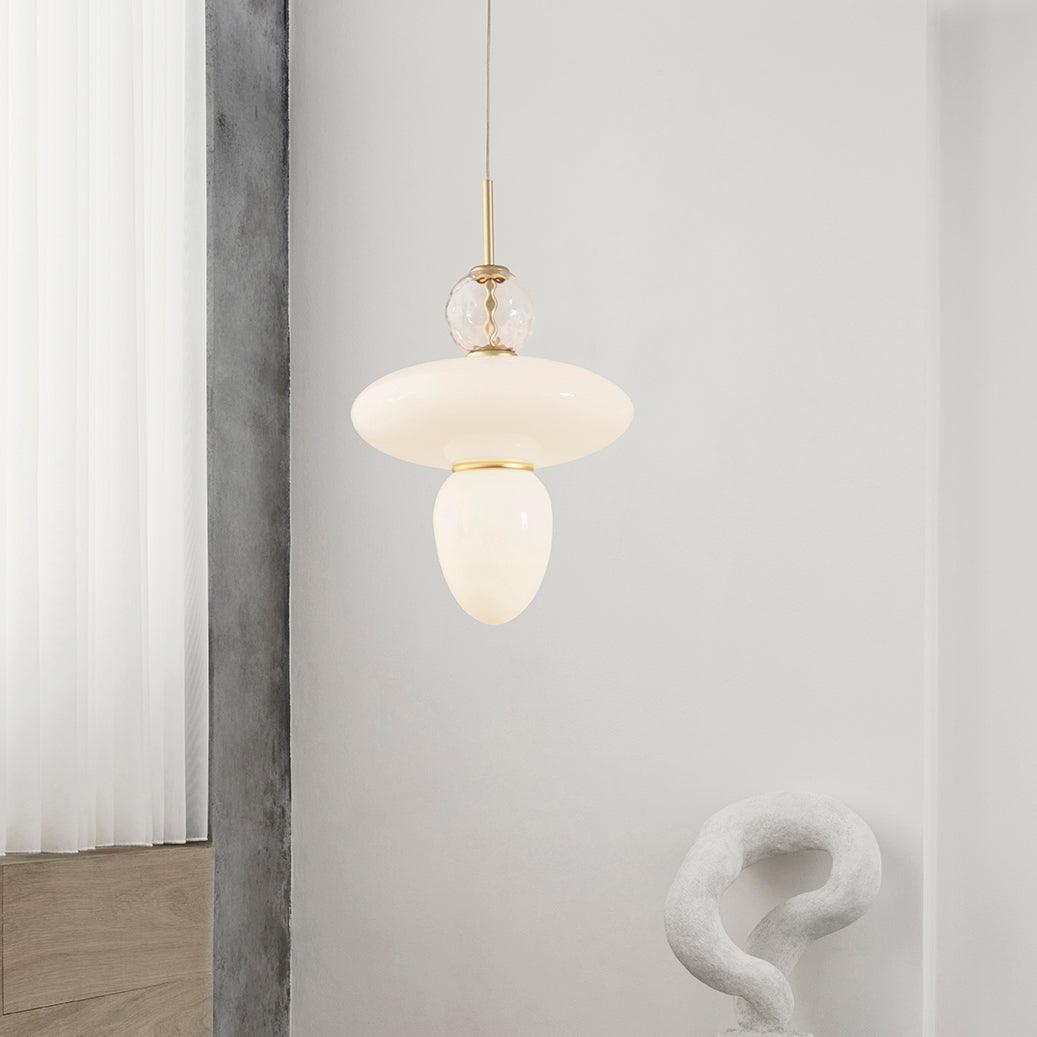 Orbelin Glass and Brass Pendant Lamp