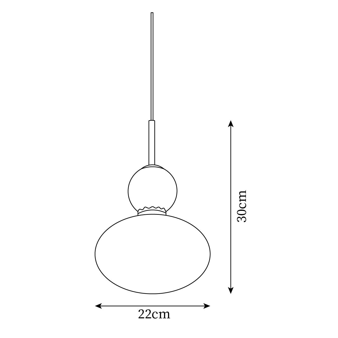 Orbelin Glass and Brass Pendant Lamp