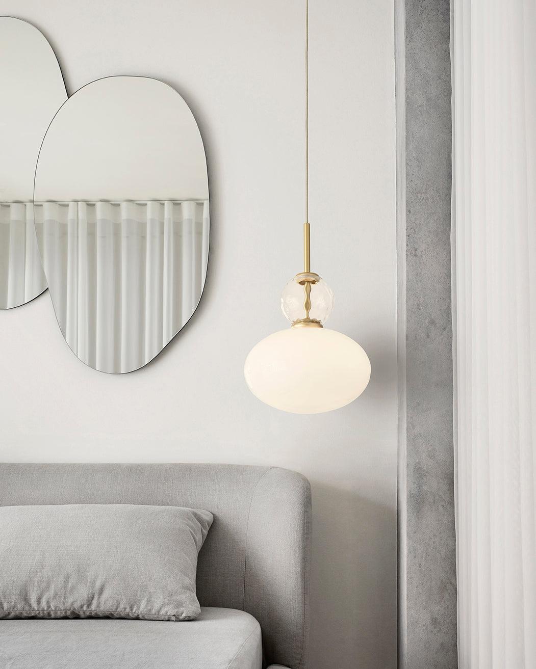 Orbelin Glass and Brass Pendant Lamp