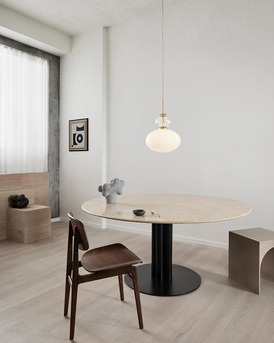 Orbelin Glass and Brass Pendant Lamp
