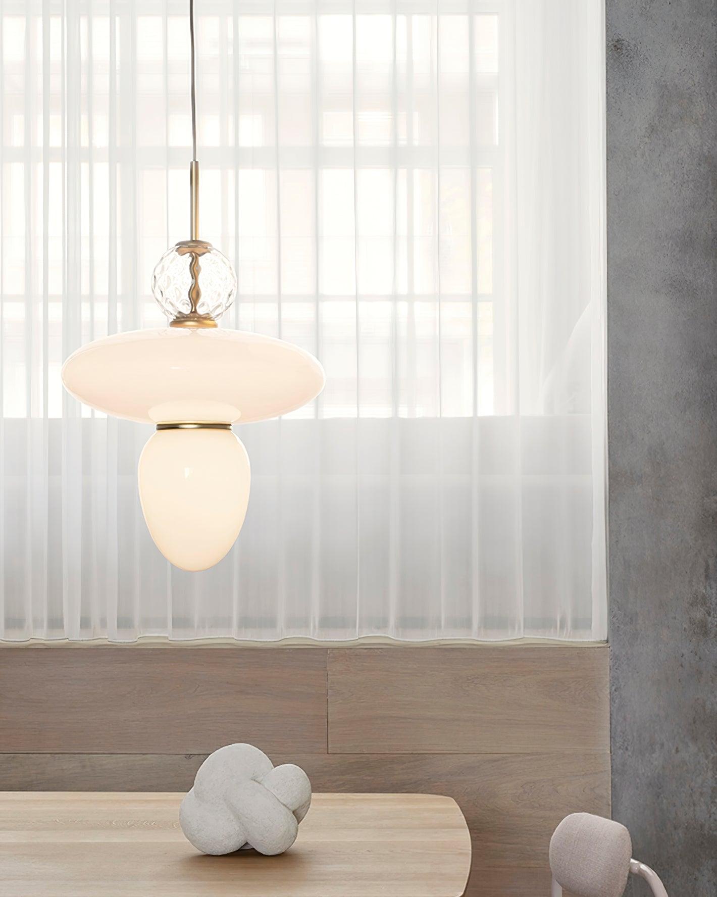 Orbelin Glass and Brass Pendant Lamp