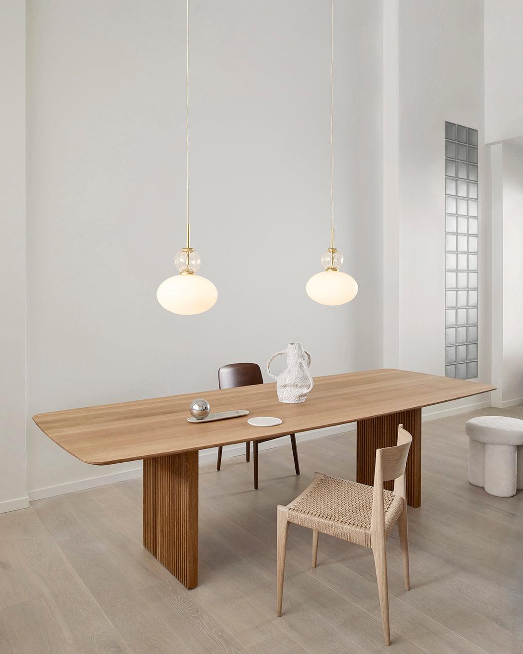 Orbelin Glass and Brass Pendant Lamp