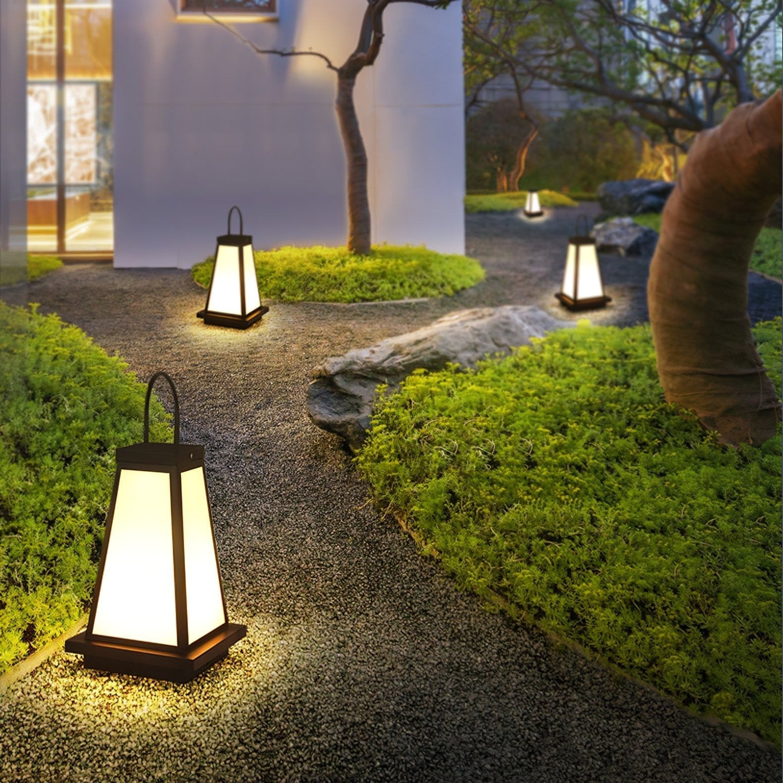 Roam Lantern Solar Outdoor Lamp-Neutral Decor