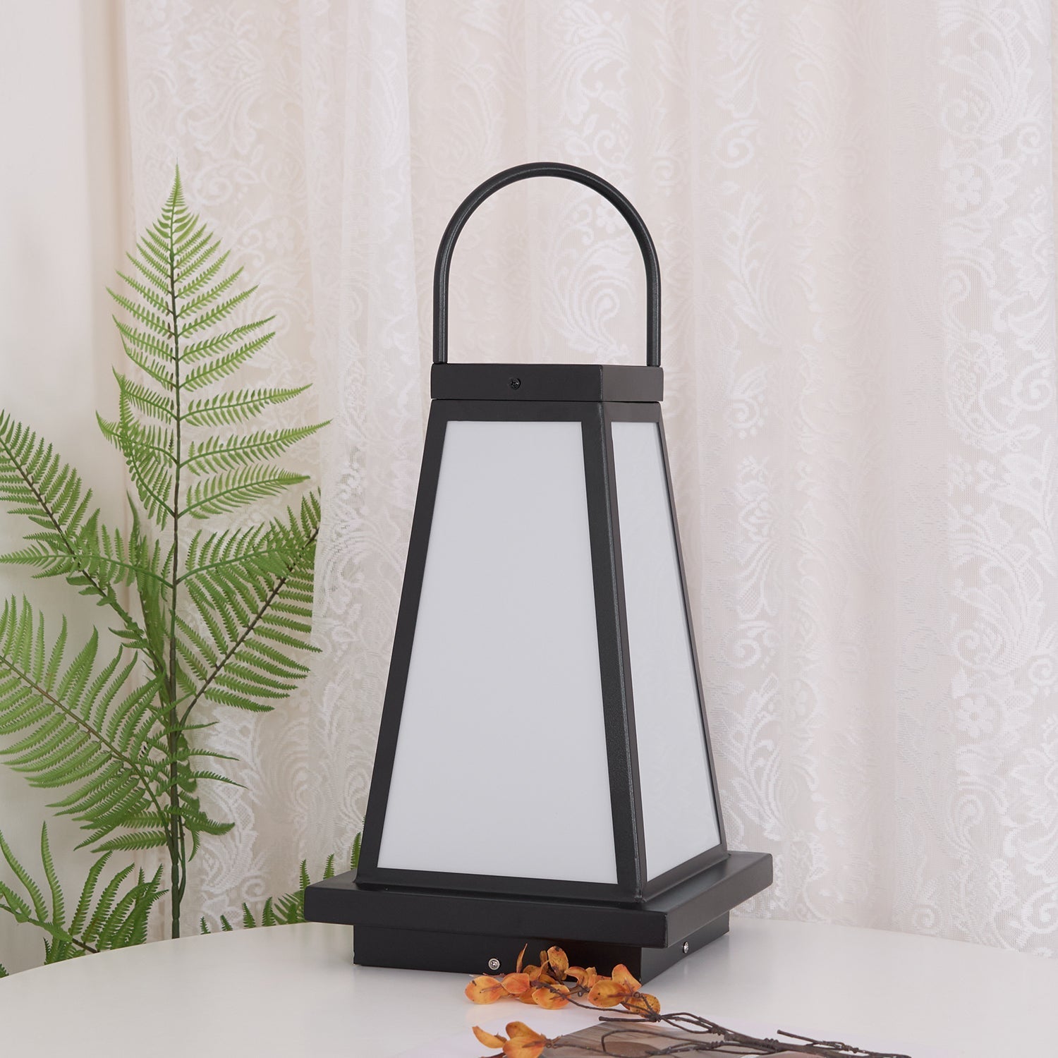 Roam Lantern Solar Outdoor Lamp-Neutral Decor