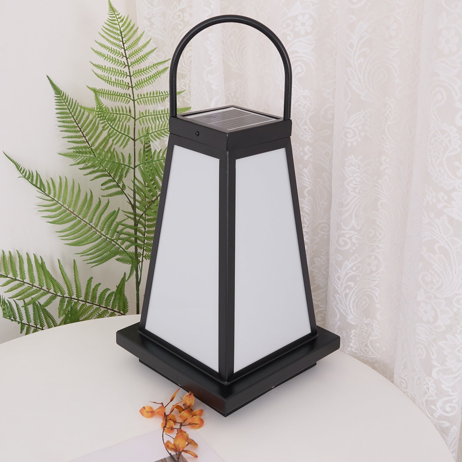 Roam Lantern Solar Outdoor Lamp-Neutral Decor