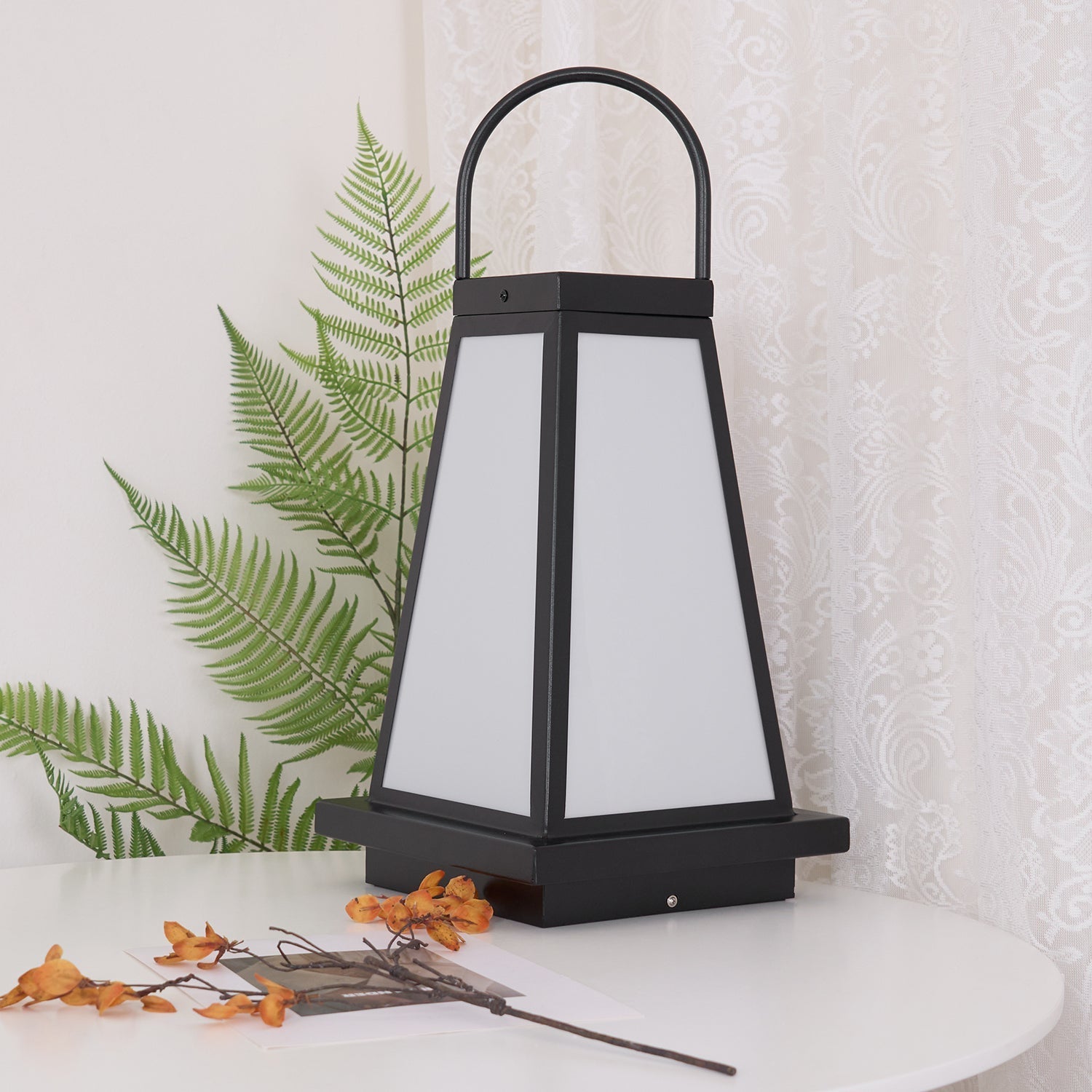 Roam Lantern Solar Outdoor Lamp-Neutral Decor