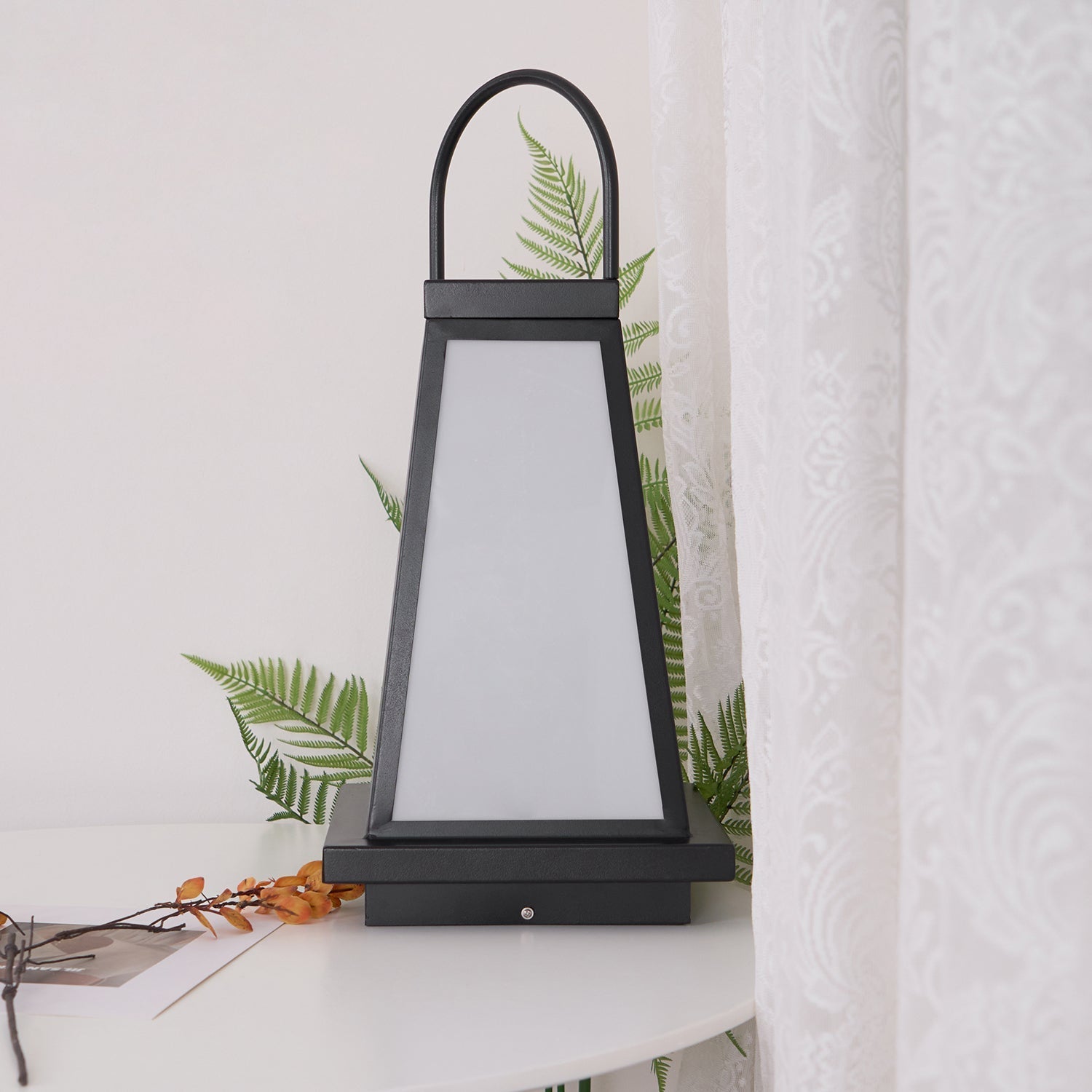 Roam Lantern Solar Outdoor Lamp-Neutral Decor