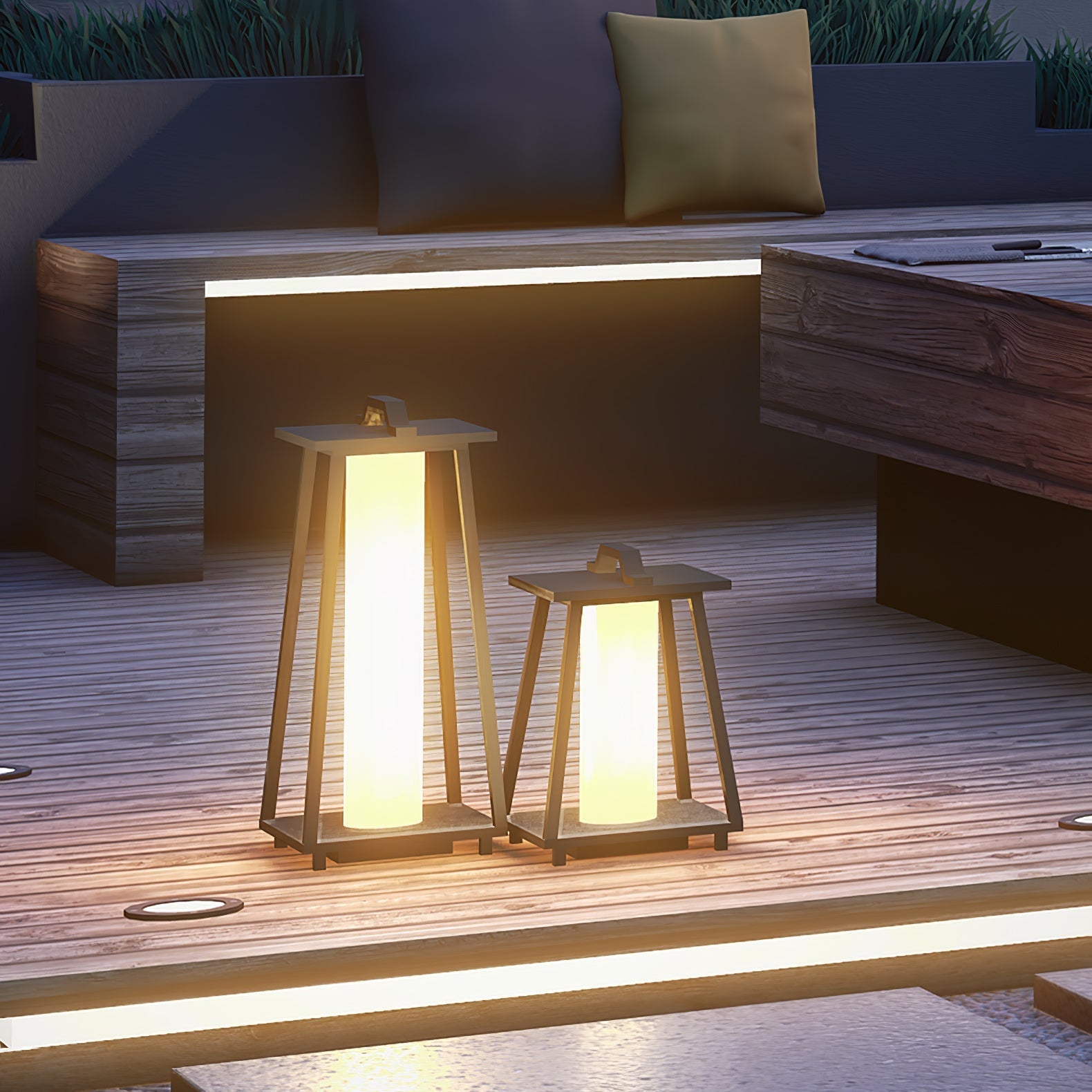 Syphae Trapezoid-shaped Portable Outdoor Light-Neutral Decor