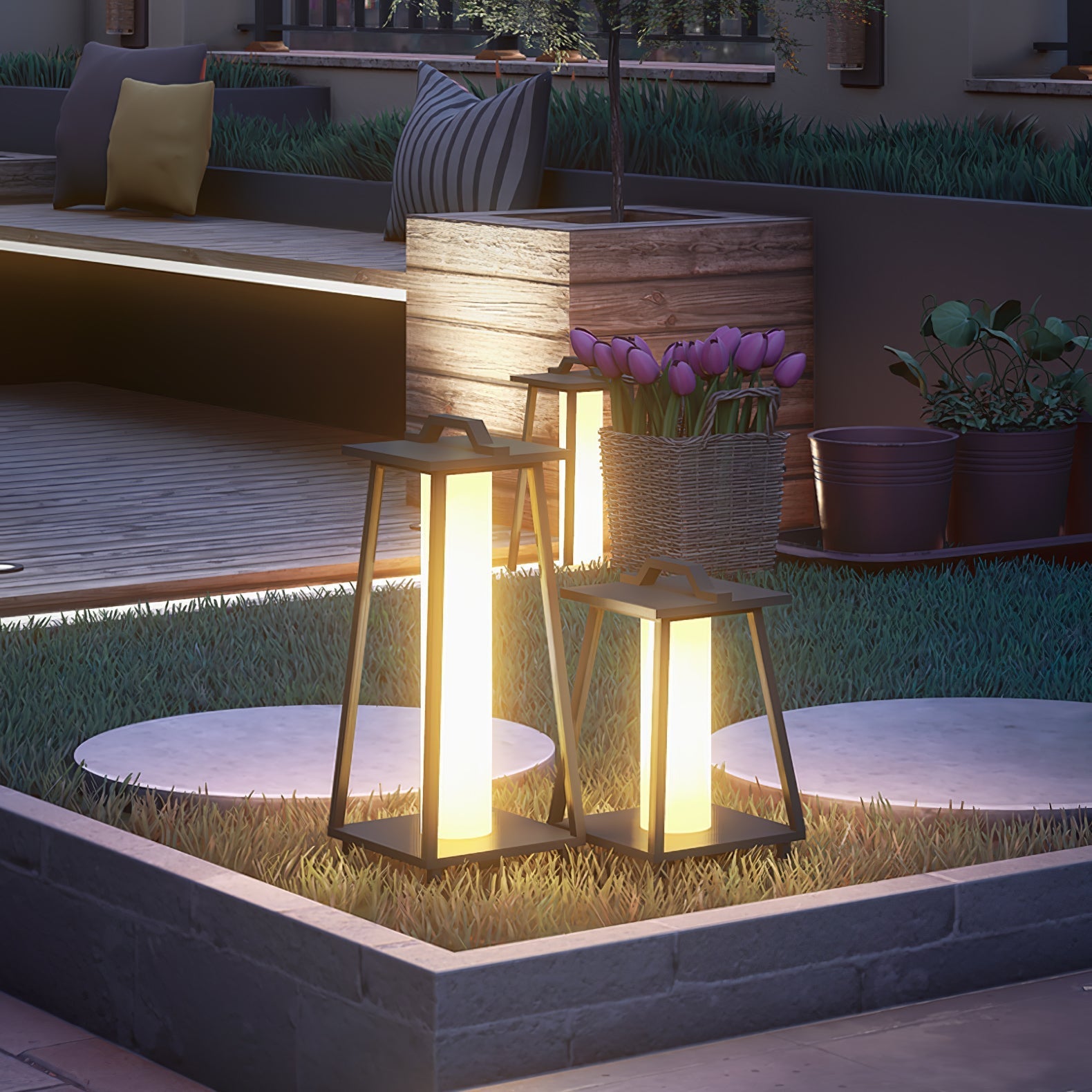 Syphae Trapezoid-shaped Portable Outdoor Light-Neutral Decor