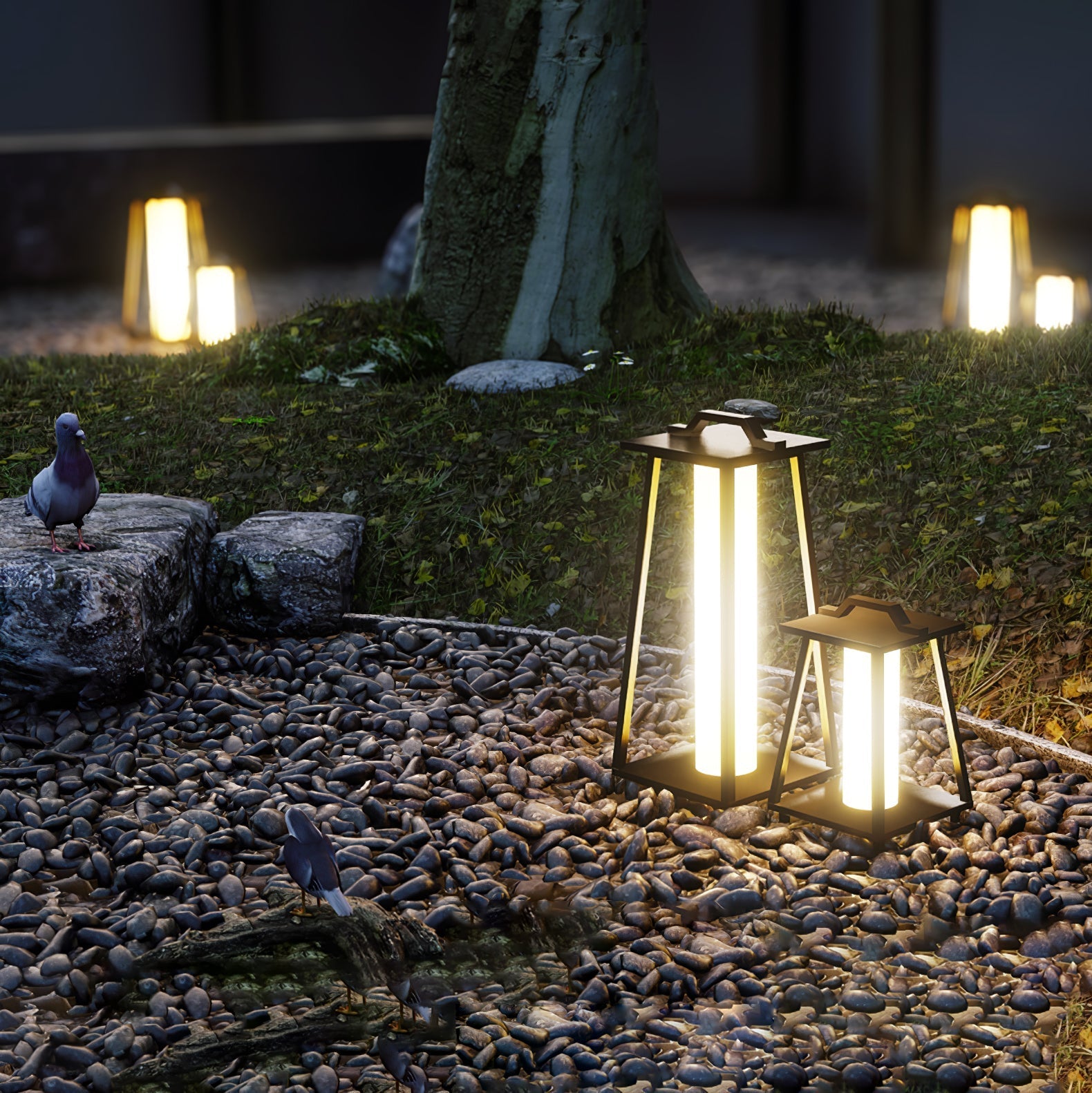 Syphae Trapezoid-shaped Portable Outdoor Light-Neutral Decor