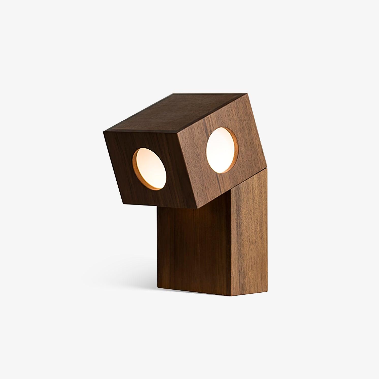 Geo Modern Wood Table Lamp-Neutral Decor