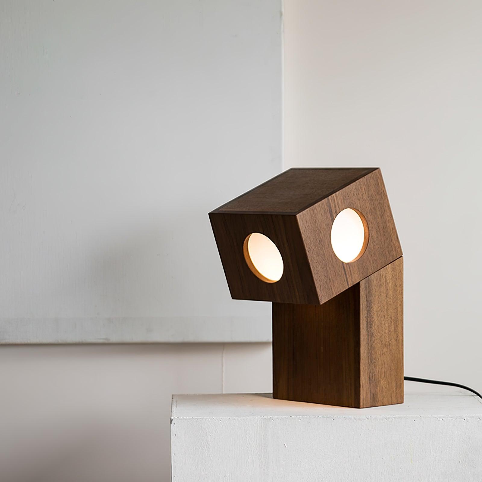 Geo Modern Wood Table Lamp-Neutral Decor