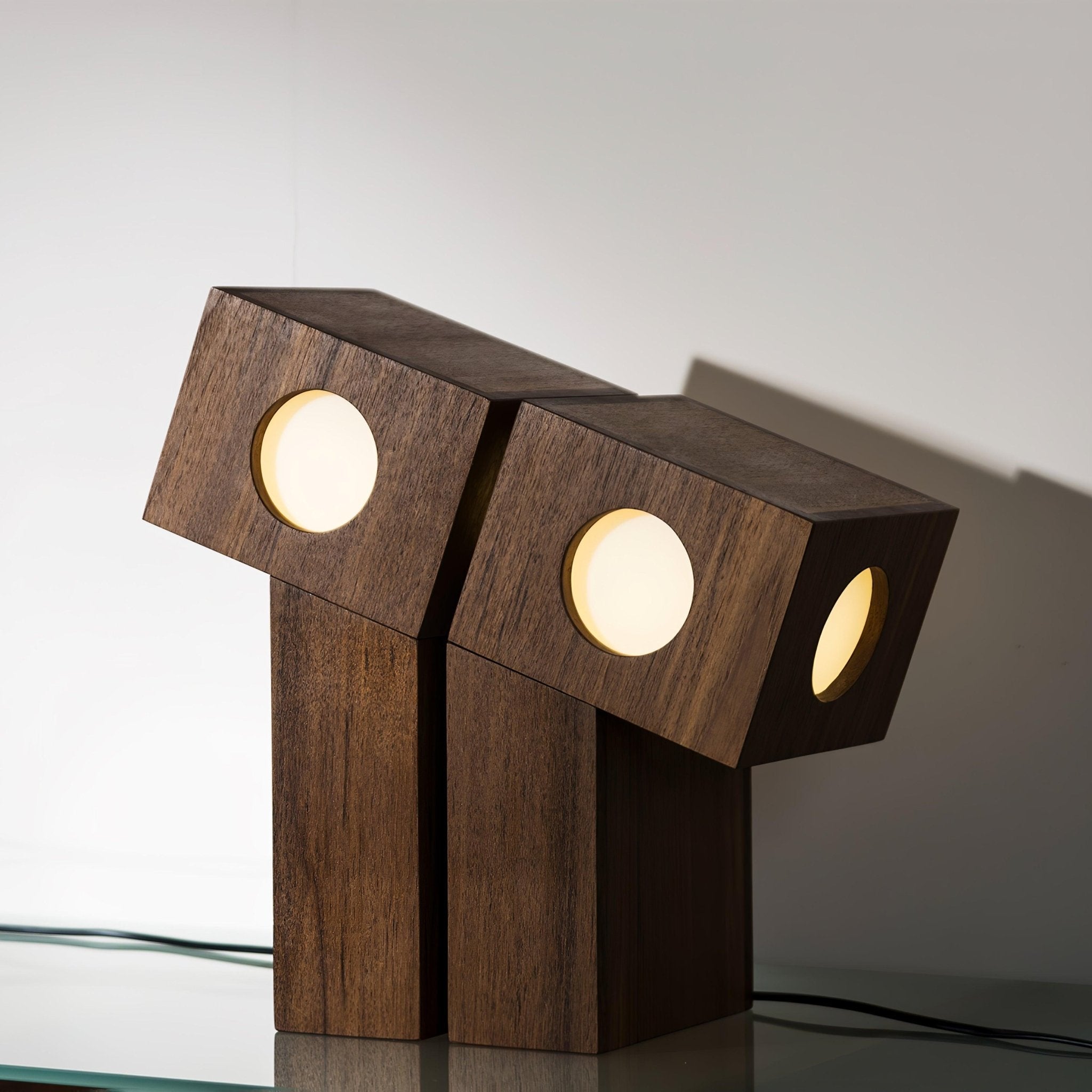 Geo Modern Wood Table Lamp-Neutral Decor