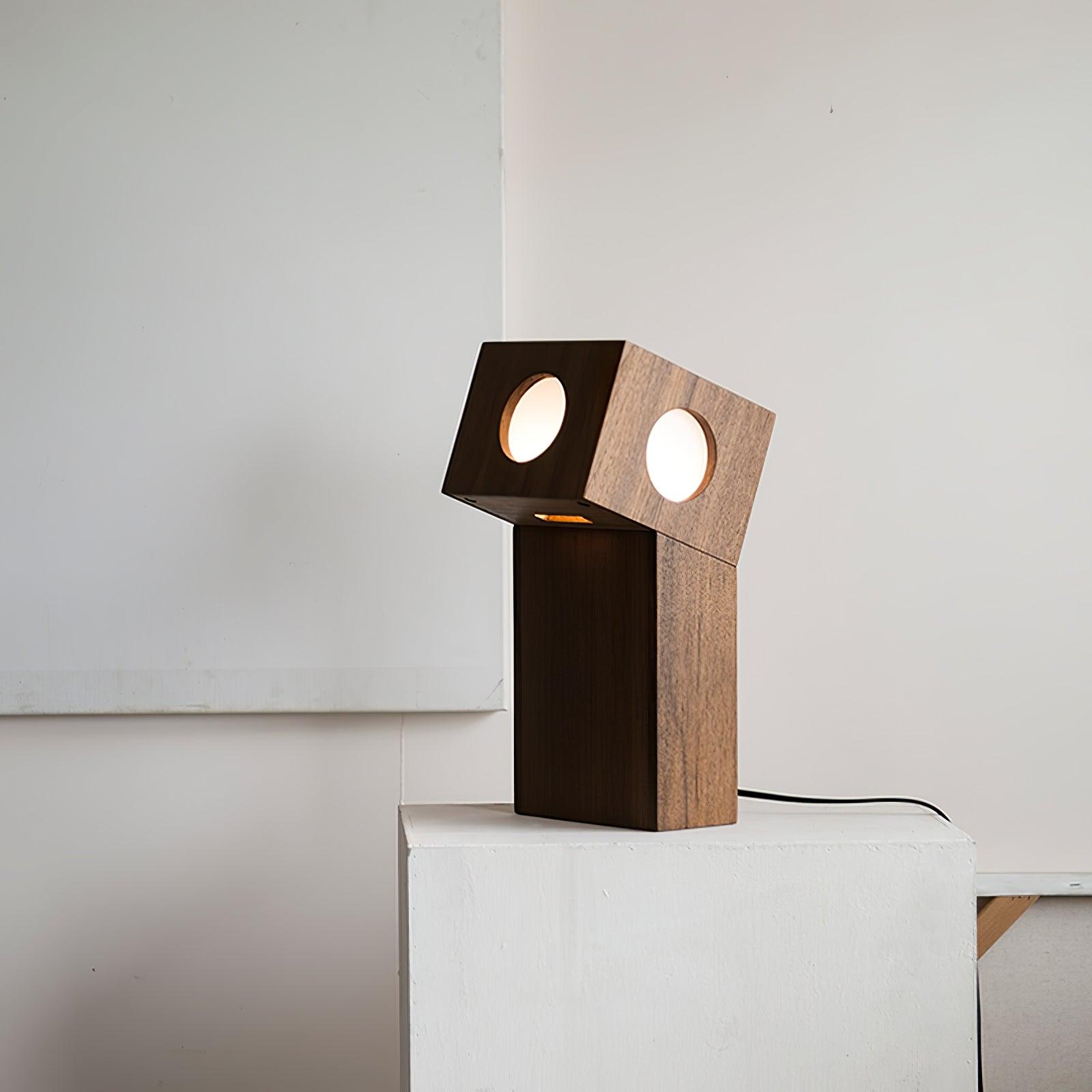 Geo Modern Wood Table Lamp-Neutral Decor