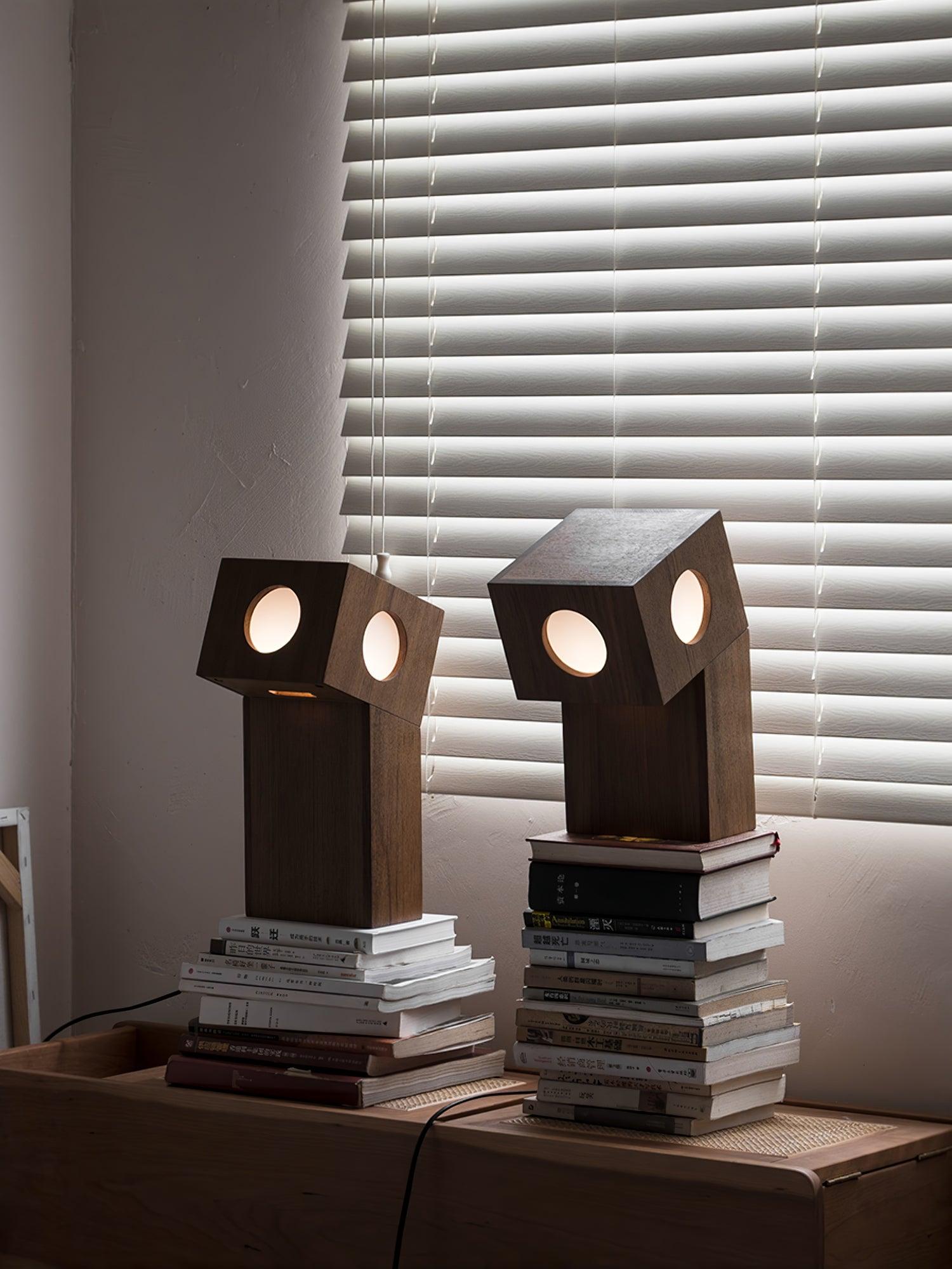 Geo Modern Wood Table Lamp-Neutral Decor