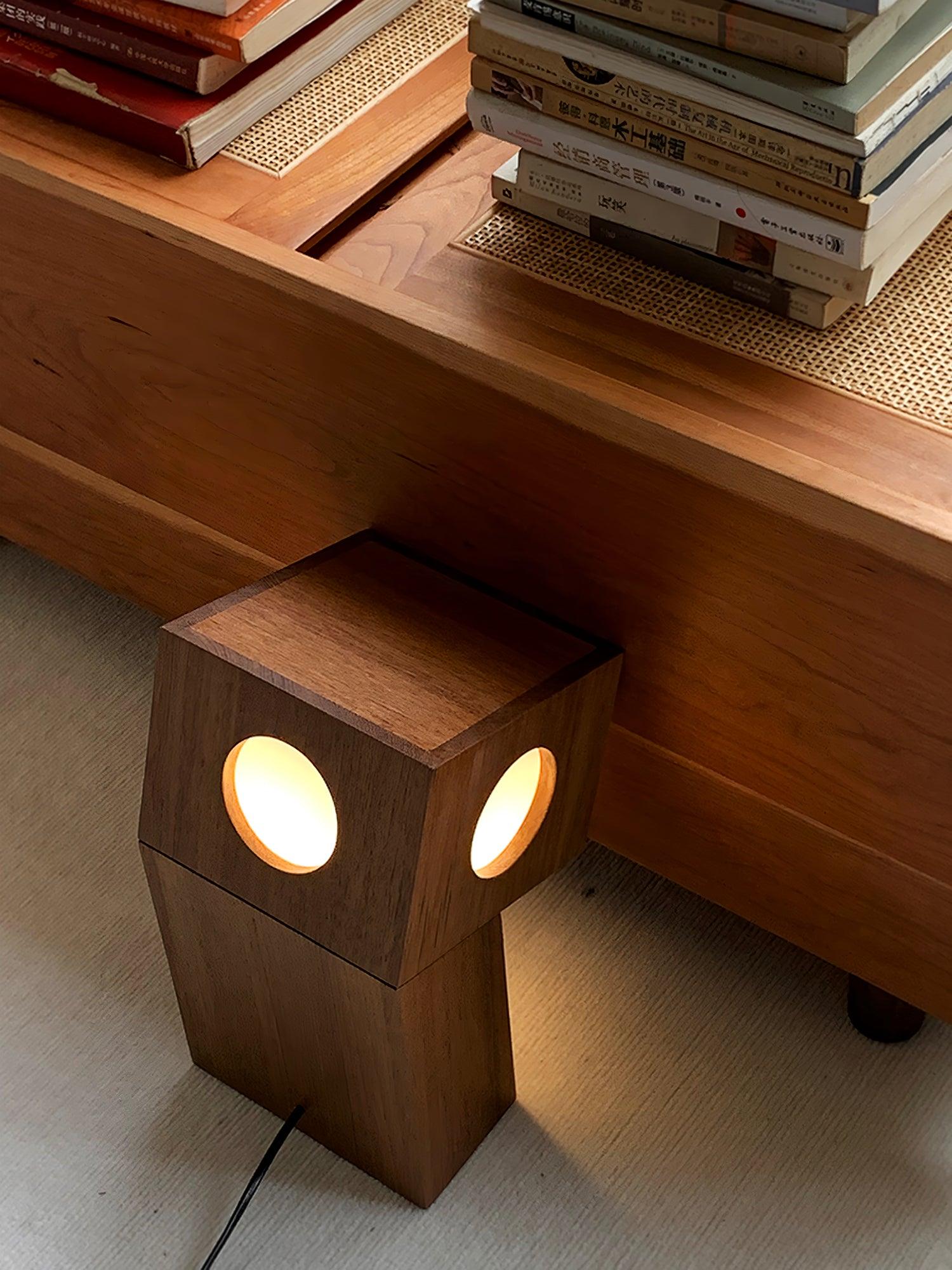 Geo Modern Wood Table Lamp-Neutral Decor