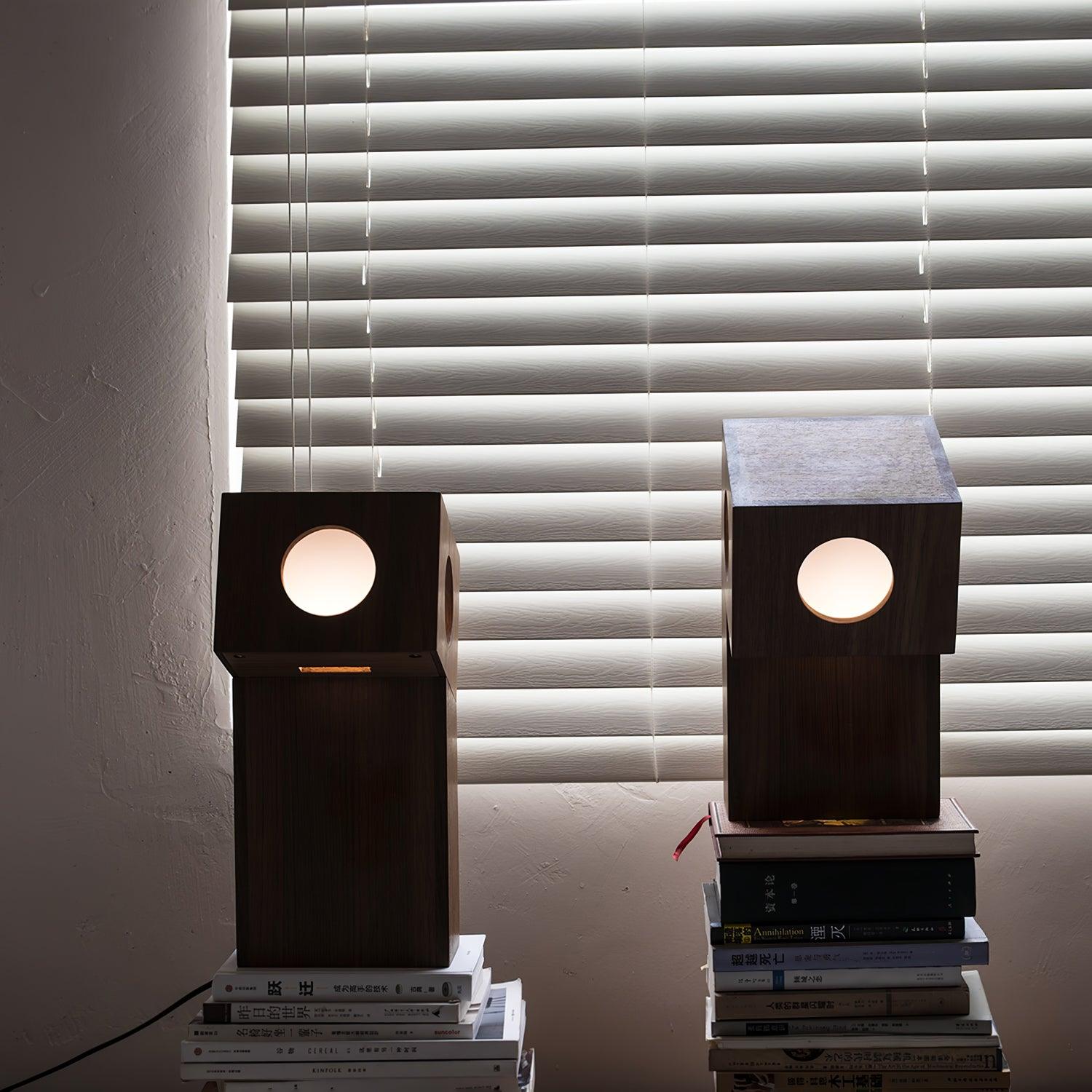 Geo Modern Wood Table Lamp-Neutral Decor