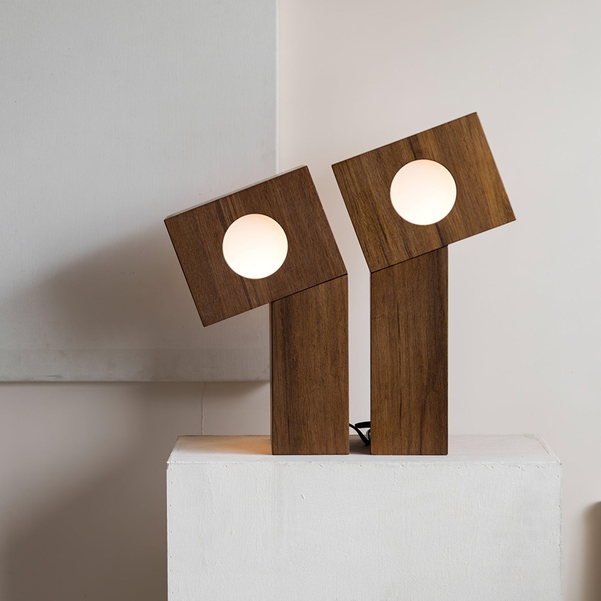 Geo Modern Wood Table Lamp-Neutral Decor